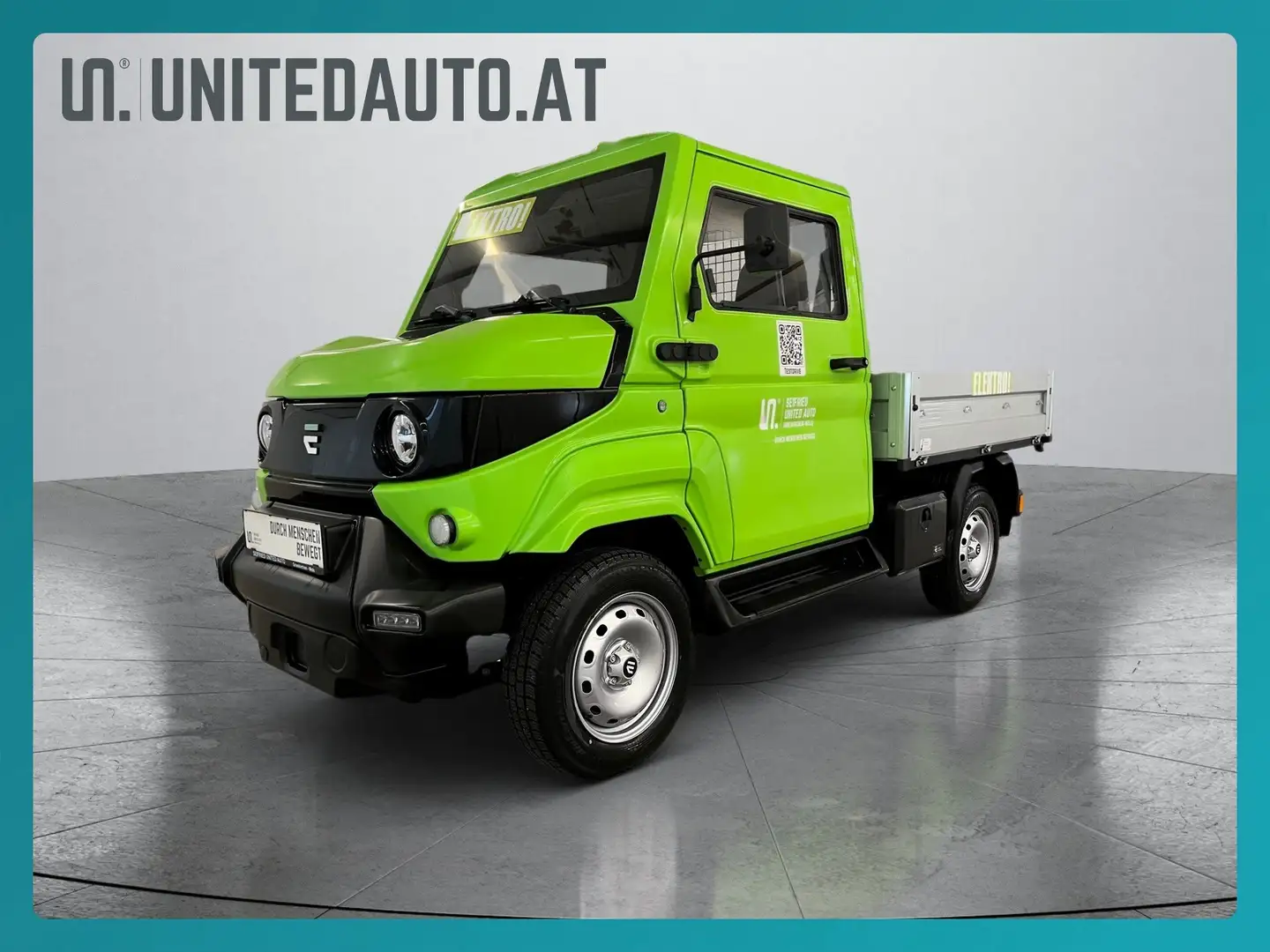 Evum aCar Pritsche mit Aufprallschutzgitter und 6 Zurrö Grün - 1