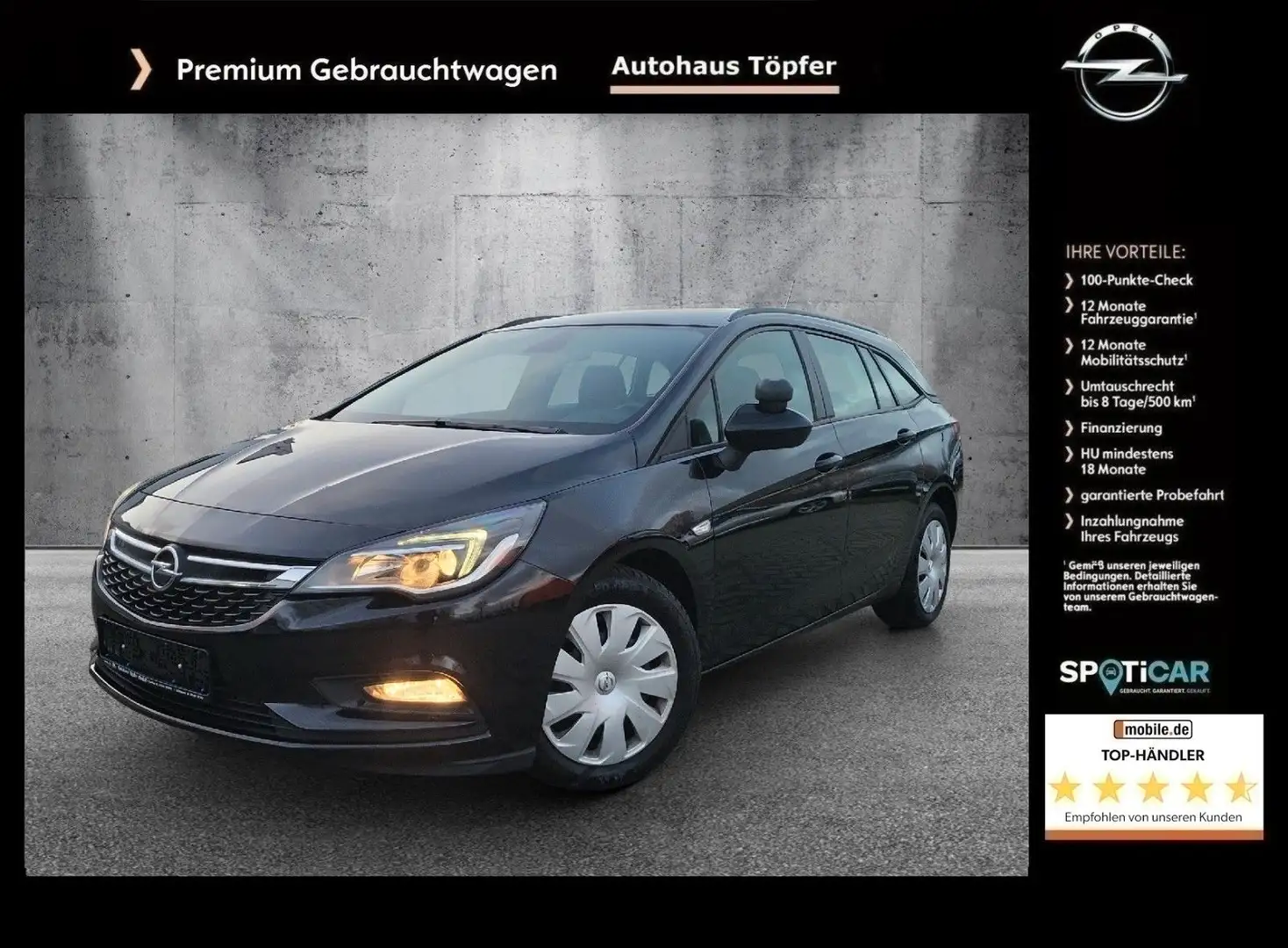 Opel Astra K ST Sondermodell "Business" 1-Hand Czarny - 1