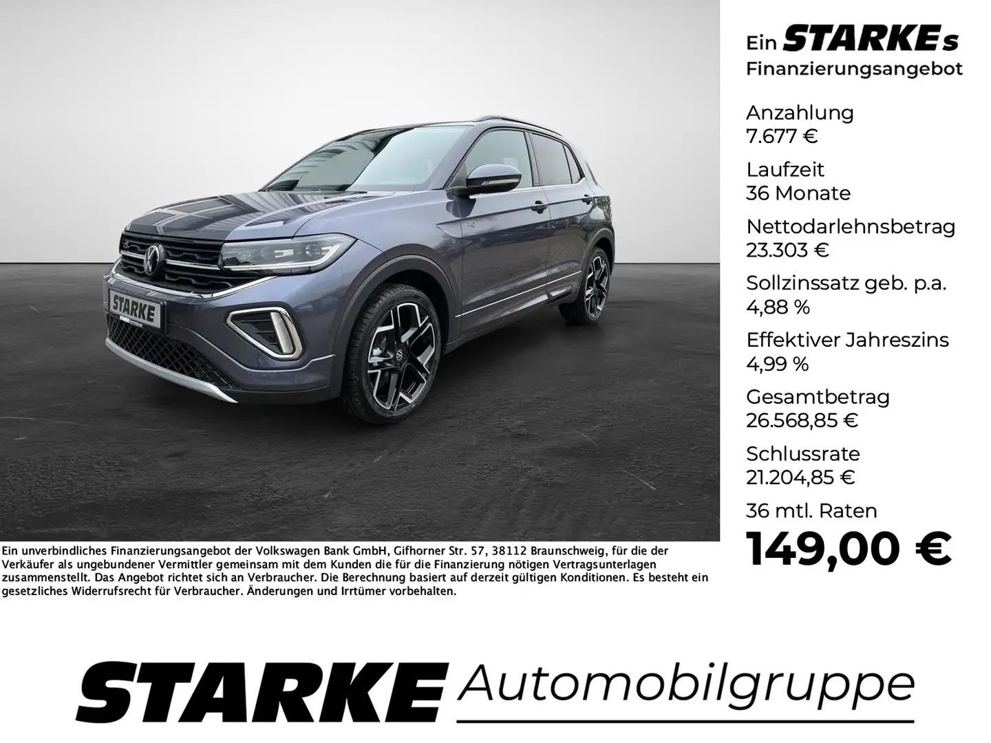 Volkswagen T-Cross 1.5 TSI DSG R-Line Gris - 1