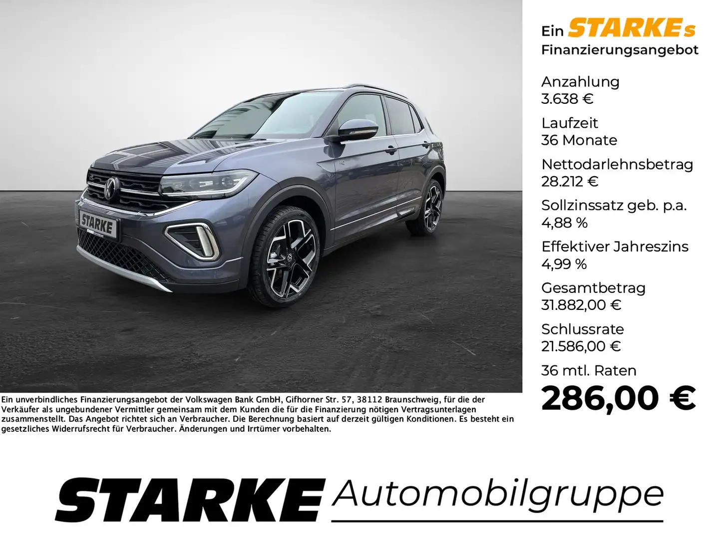 Volkswagen T-Cross 1.5 TSI DSG R-Line Gris - 1