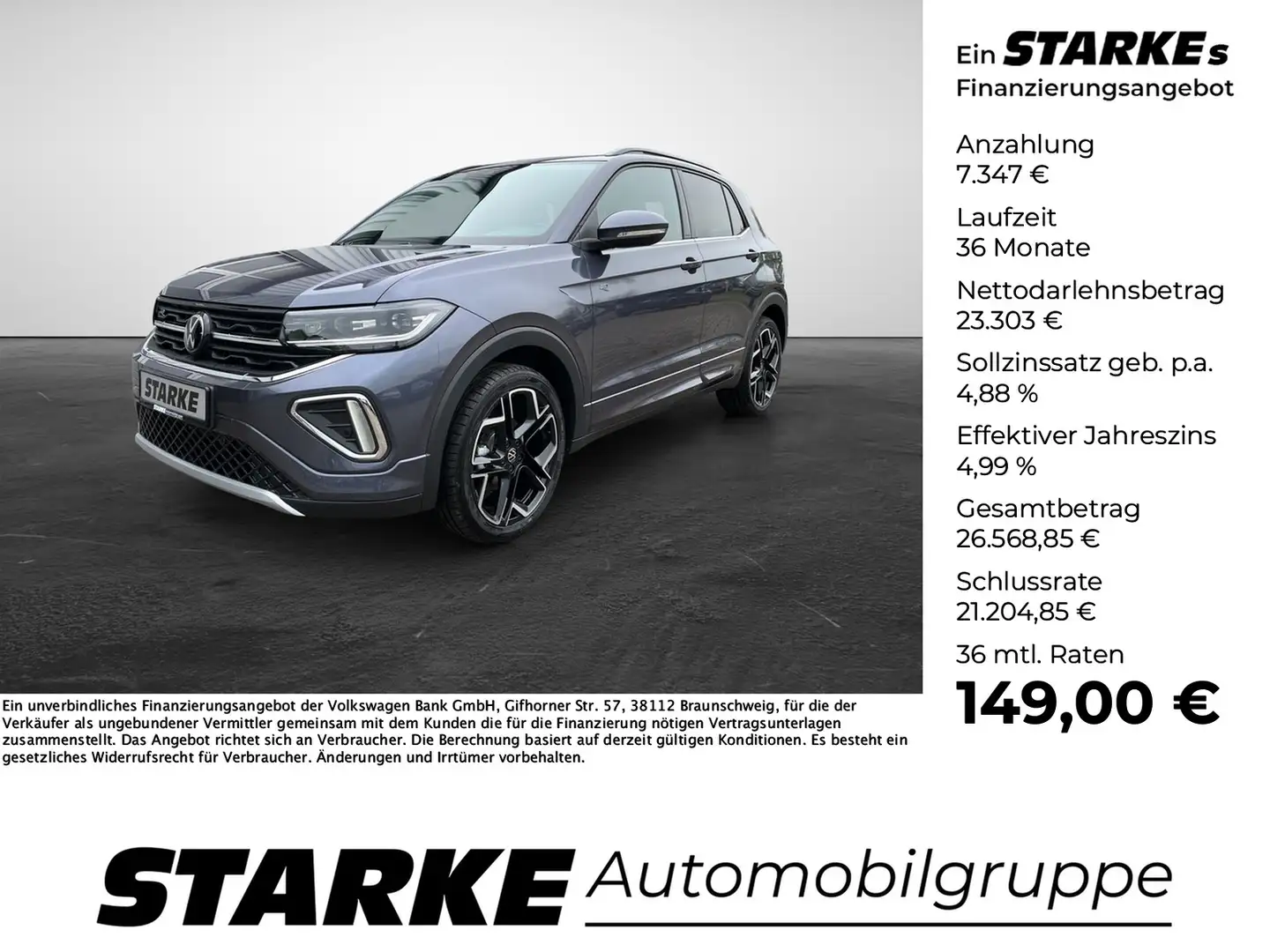 Volkswagen T-Cross 1.5 TSI DSG R-Line Grigio - 1