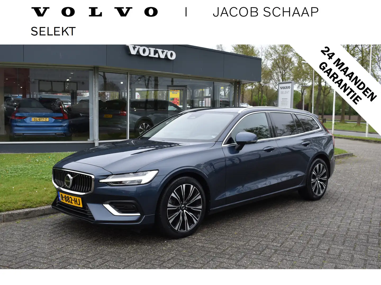 Volvo V60 B3 177PK Automaat Plus Bright | Leder | Stoel/Stuu Blauw - 1