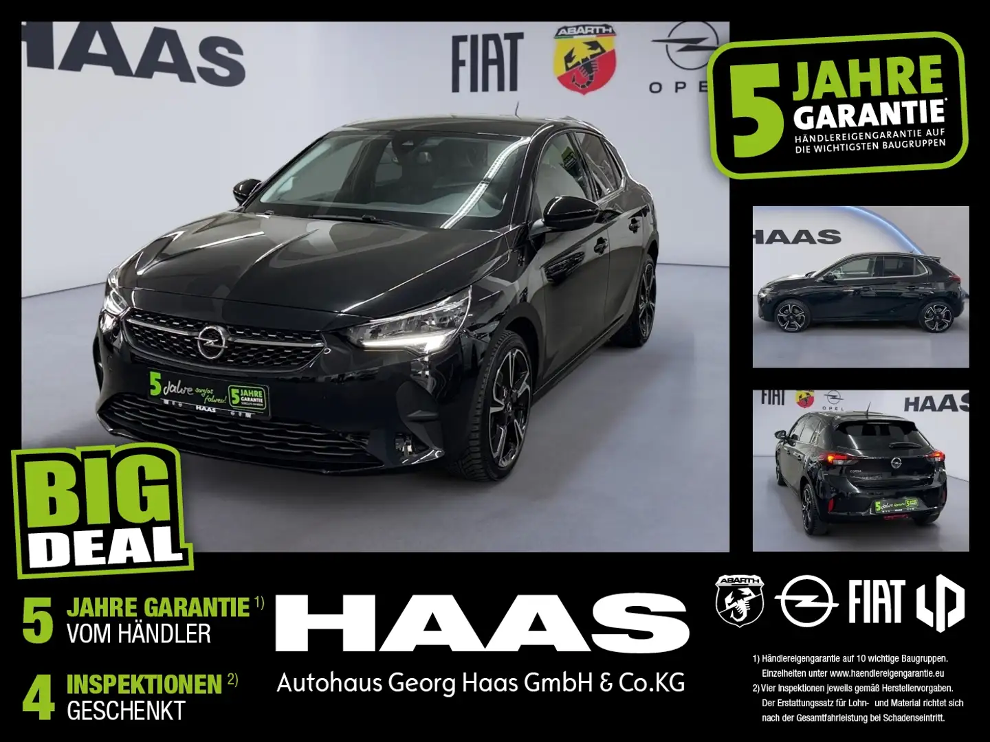 Opel Corsa F 1.2 Turbo Elegance LED+SHZ+Kamera Schwarz - 1