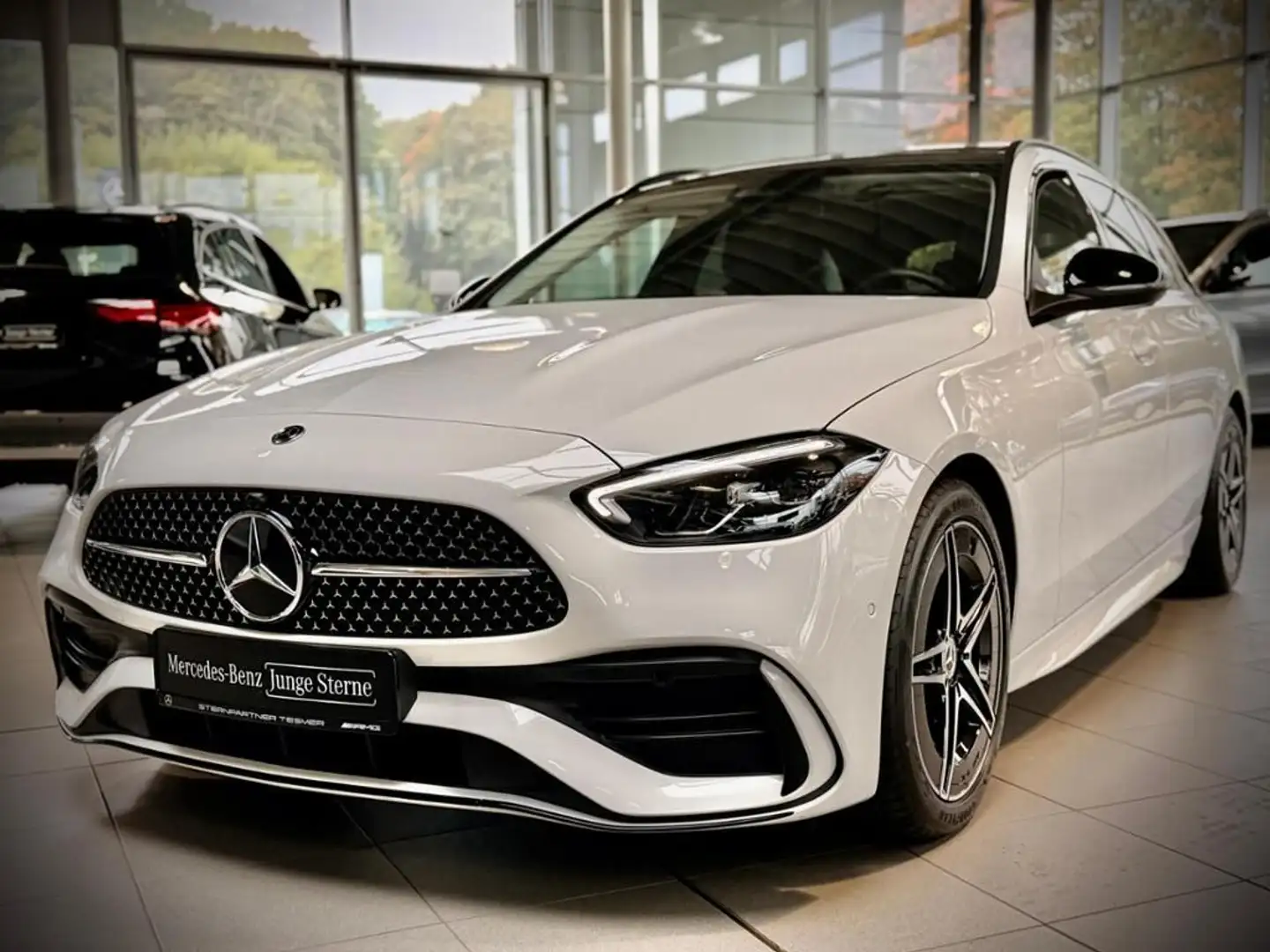 Mercedes-Benz C 200 d T AMG+AHK+PANO+Memory+Night+Lenkradheiz Blanc - 2