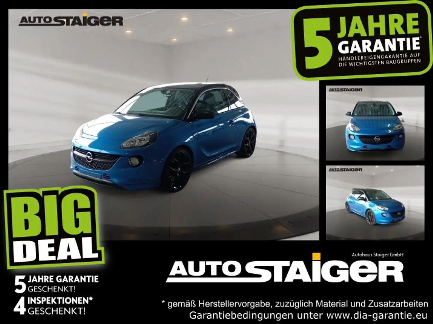 Opel Adam 1.4 Turbo S KlimaA*LM*el. Aussenspiegel Bleu - 1