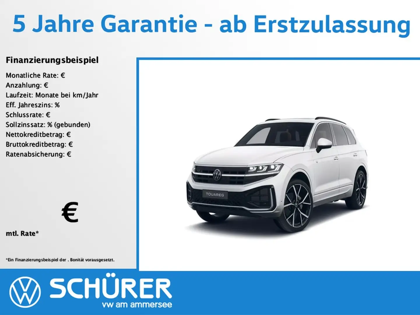 Volkswagen Touareg 3.0TDI R-Line Wankstabi Nachtsicht StdHz Pano D... Weiß - 1