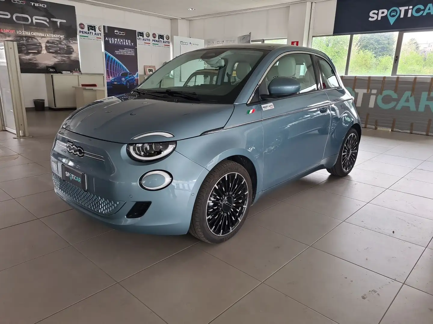 Fiat 500e La Prima 42 KW Modrá - 2