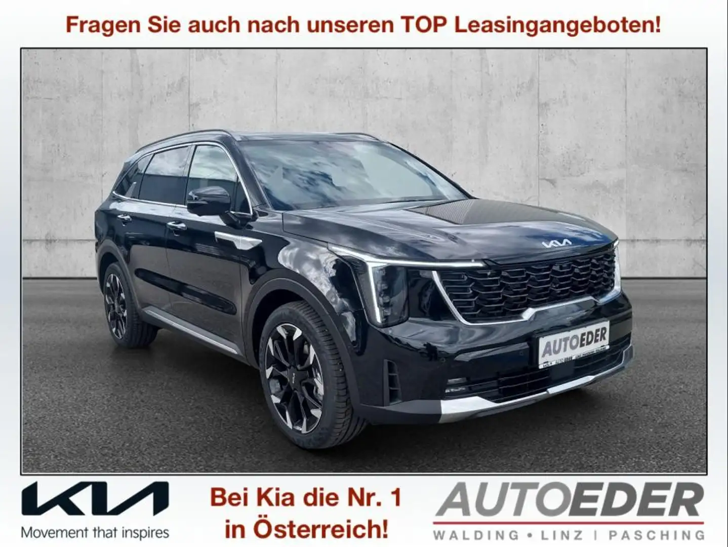 Kia Sorento 2,2 CRDi SCR AWD Platin DCT Schwarz - 1