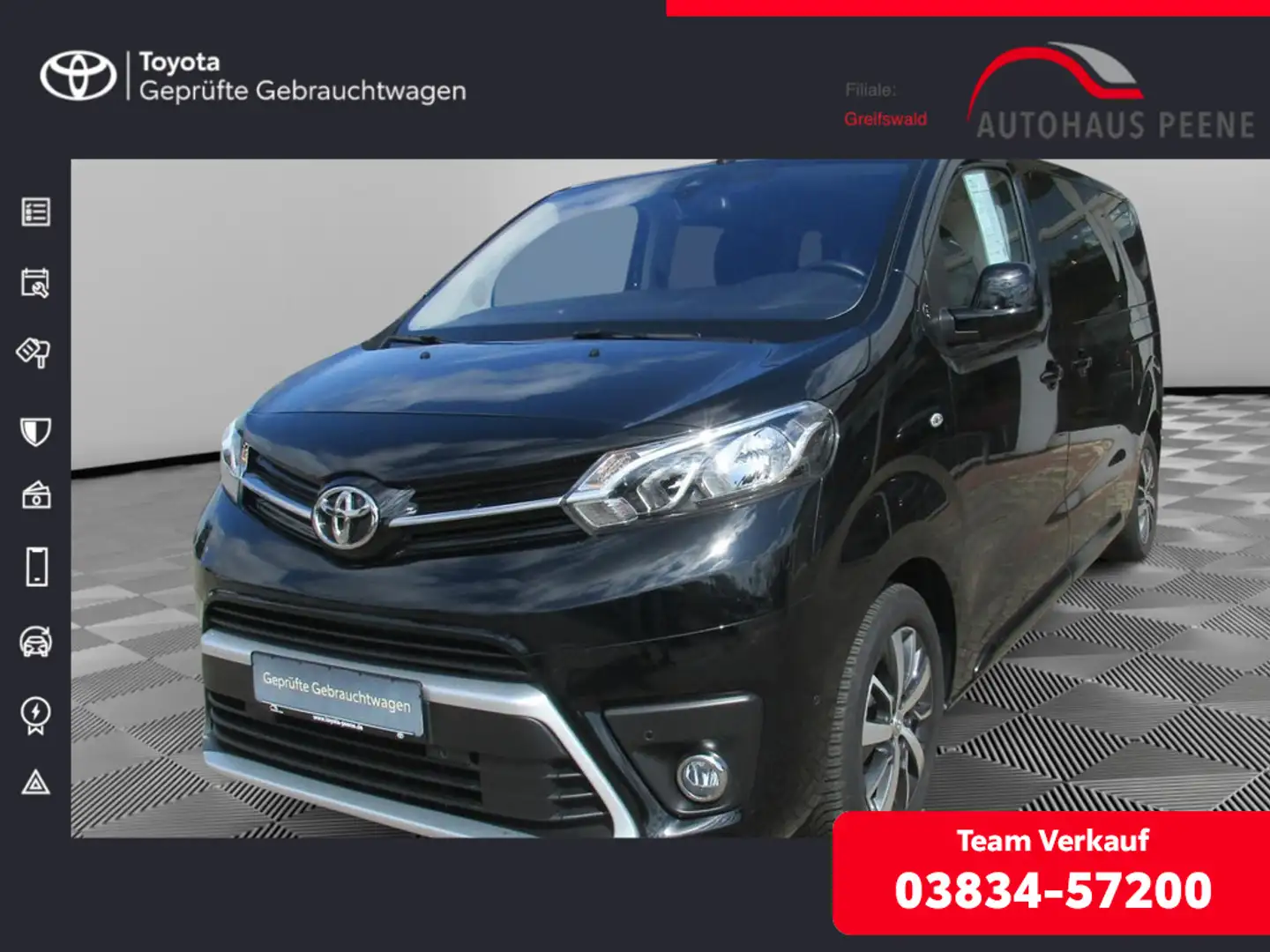Toyota Proace Verso 2.0 L1 Team Deutschland NAVI ACC Schwarz - 1