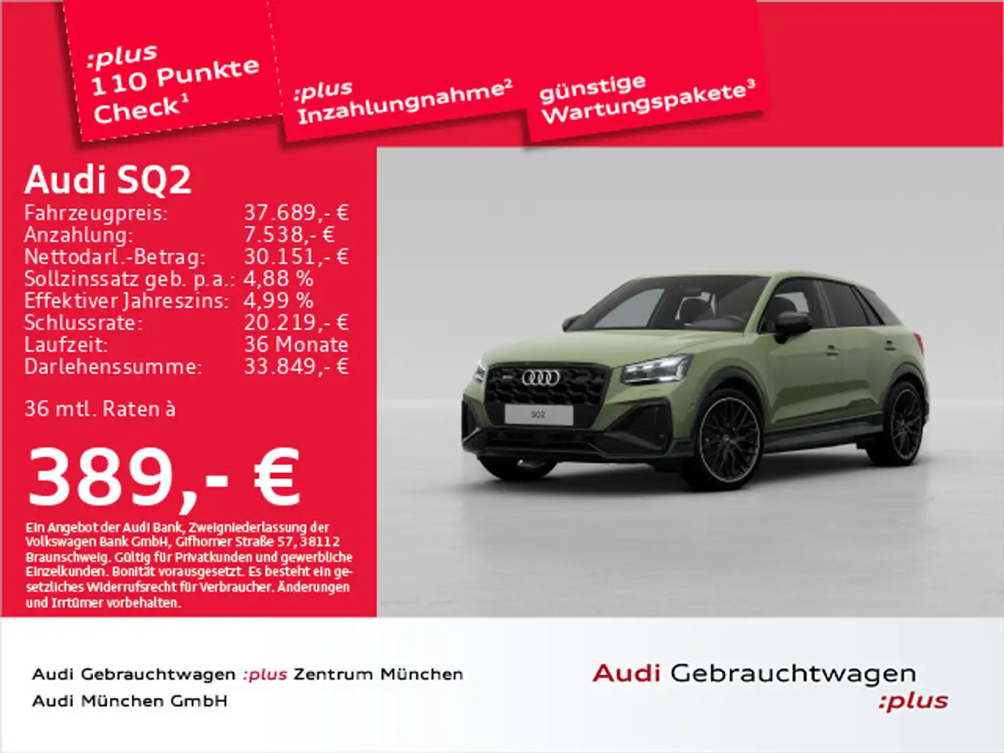 Audi SQ2 TFSI S tronic Matrix/SONOS/Virtual/Navi+/ACC Vert - 1
