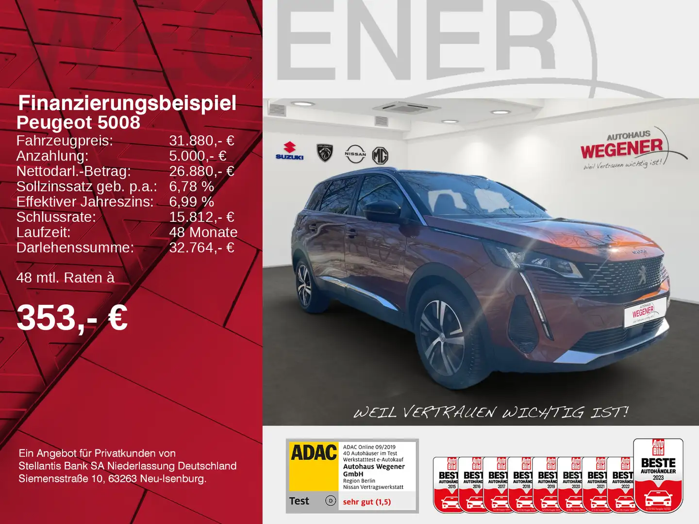 Peugeot 5008 GT 130 EAT8 *SHZ*Kamera* Braun - 2