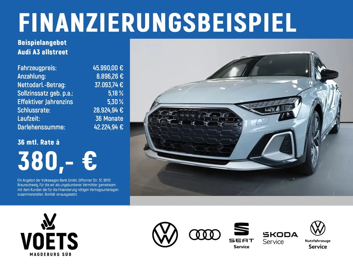 Audi A3 allstreet 35 TFSI LED+AHK+ACC+18ZOLL Grijs - 2