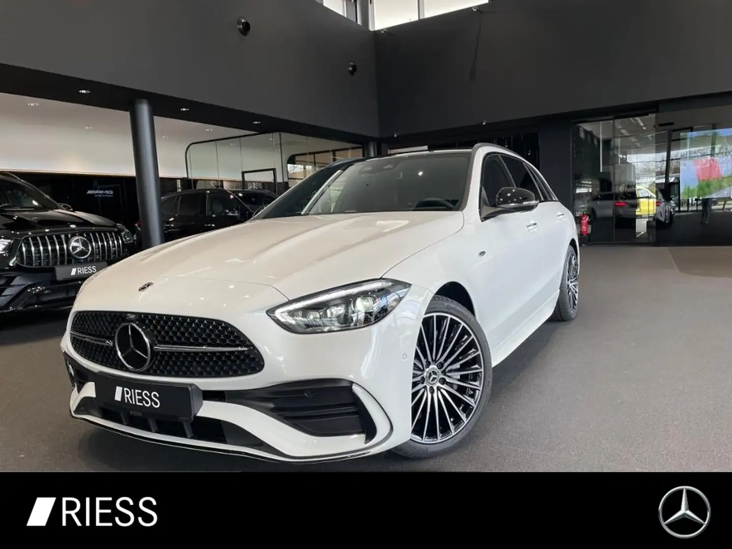 Mercedes-Benz C 300 de T 4M AMG+PANO+AHK+DISTR+KEYL+DIGI LIGHT Weiß - 1