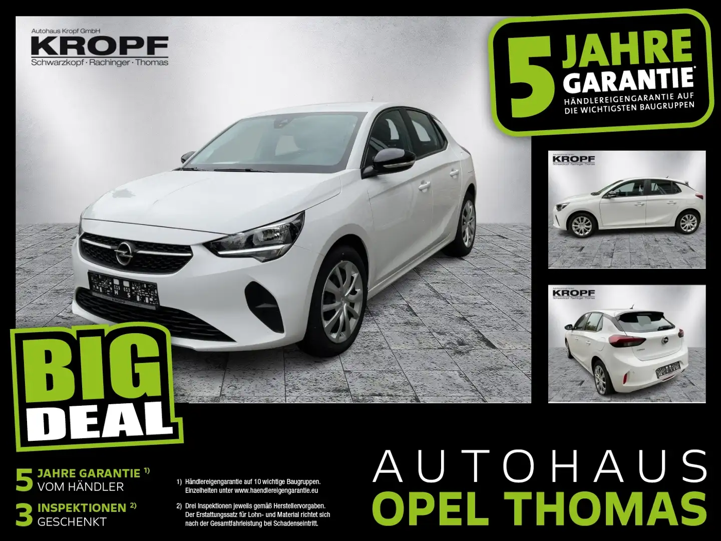 Opel Corsa F 1.2 Turbo Edition FIN ab 2,99% SHZ+PDC Weiß - 1