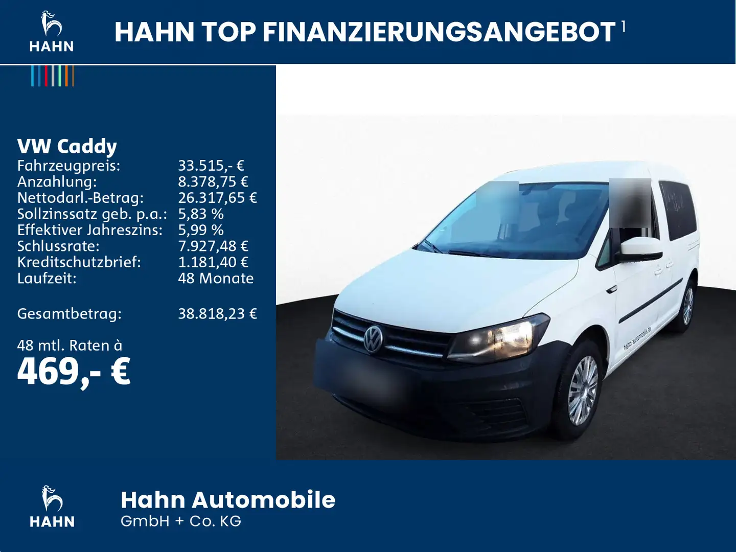Volkswagen Caddy Kombi 1.0TSI Trendline Klima PDC Tempomat Weiß - 2