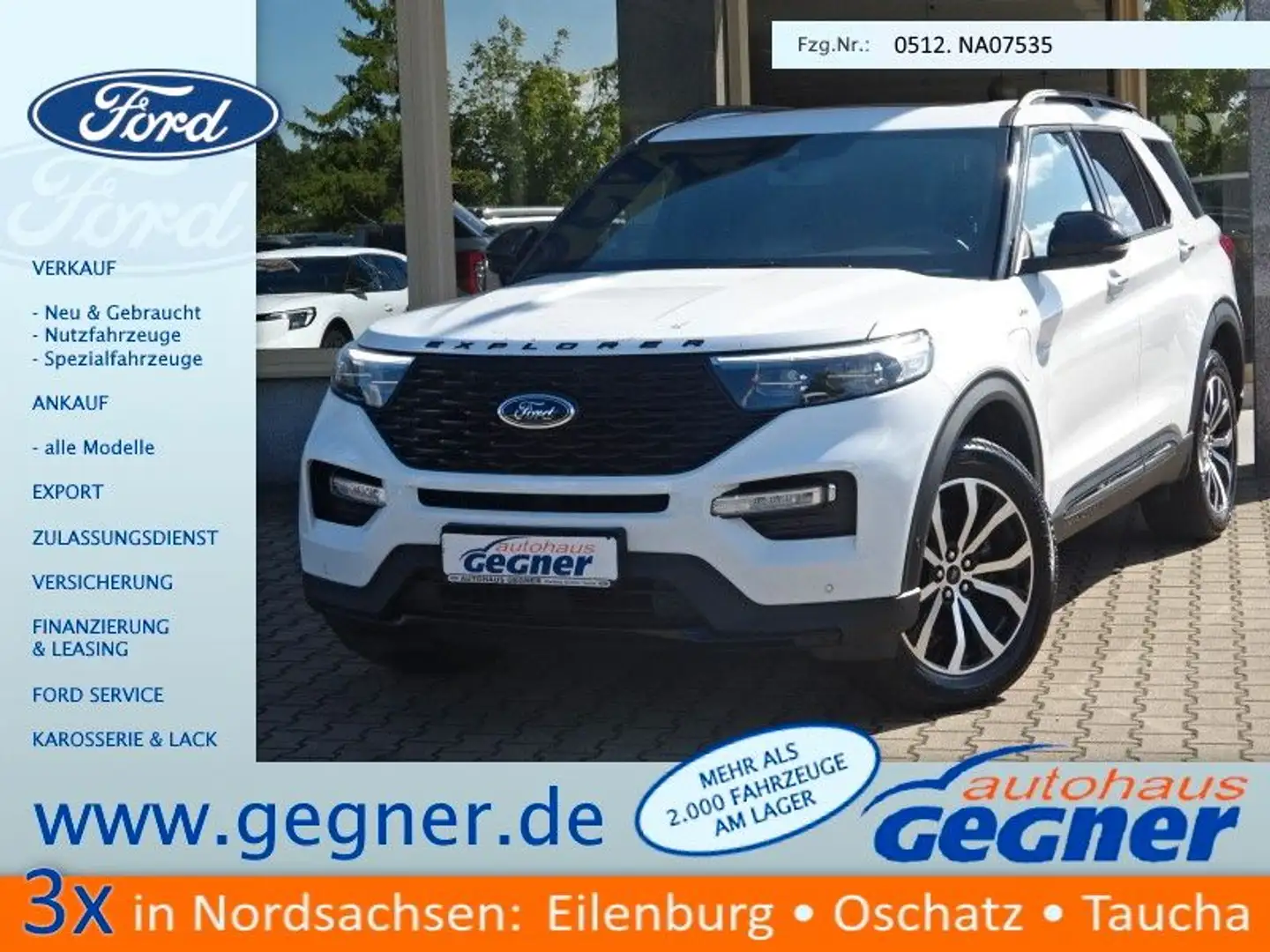 Ford Explorer 457PS PHEV ST-Line 4x4 Panorama Navi Weiß - 1