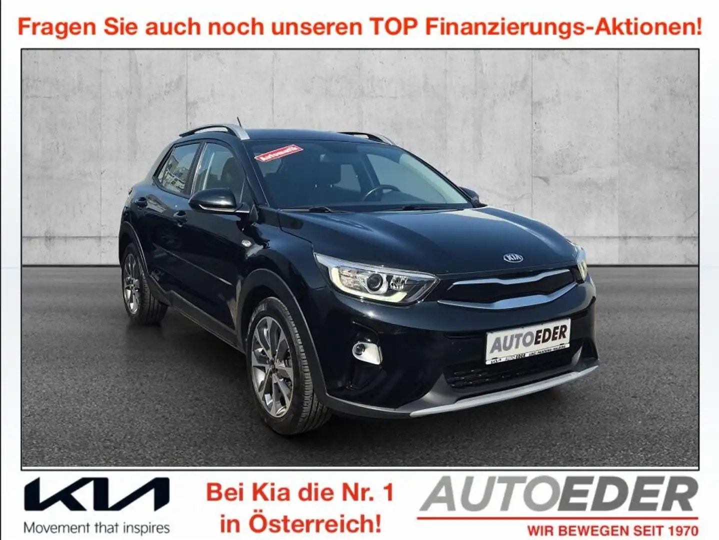 Kia Stonic 1,0 TGDI GPF ISG Silber DCT Aut. Schwarz - 1