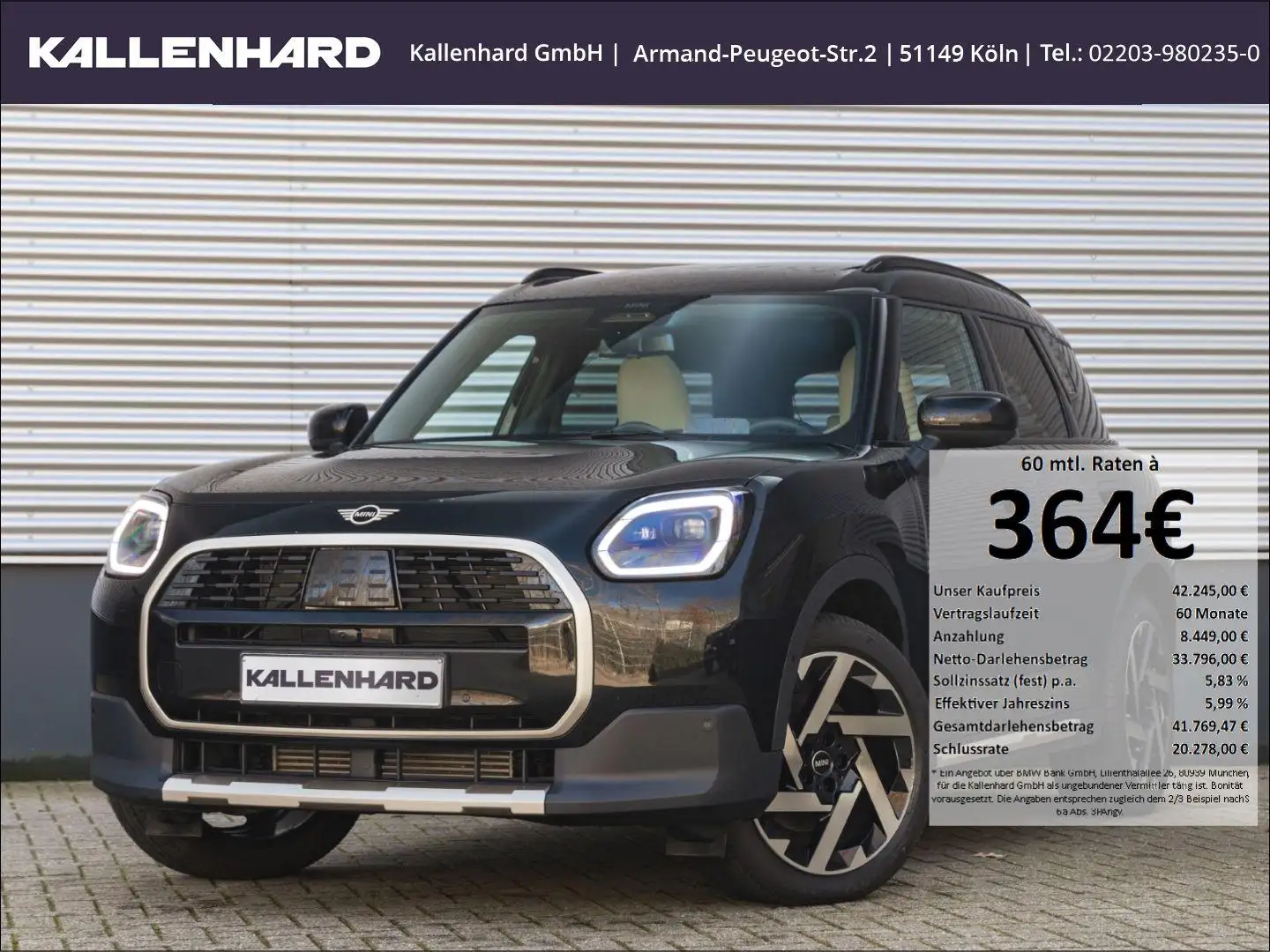 MINI Cooper Countryman 1.5 C Favourerd-XL Paket-Pano- John Cooper Schwarz - 1