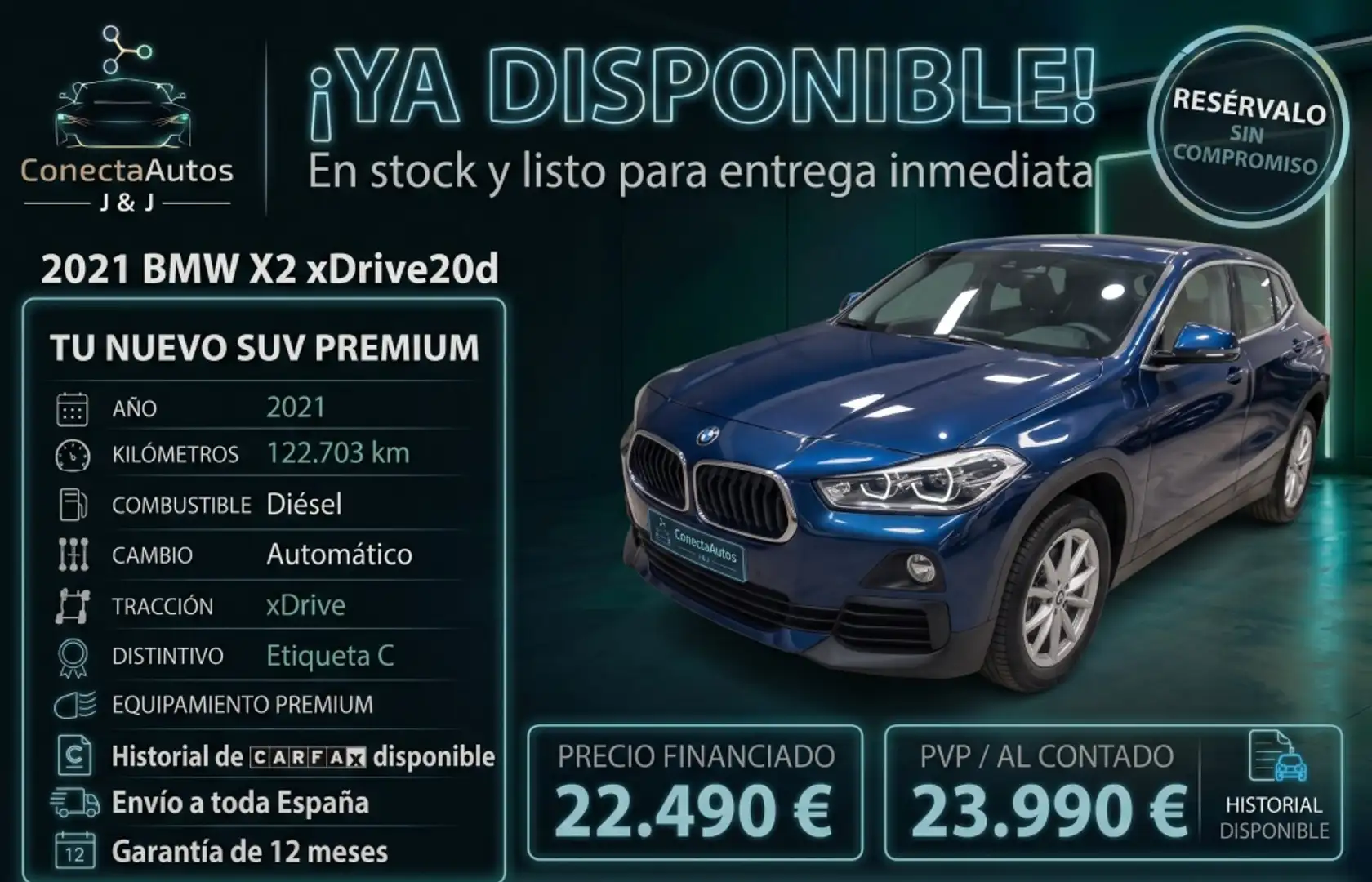 BMW X2 xDrive 20dA Azul - 1