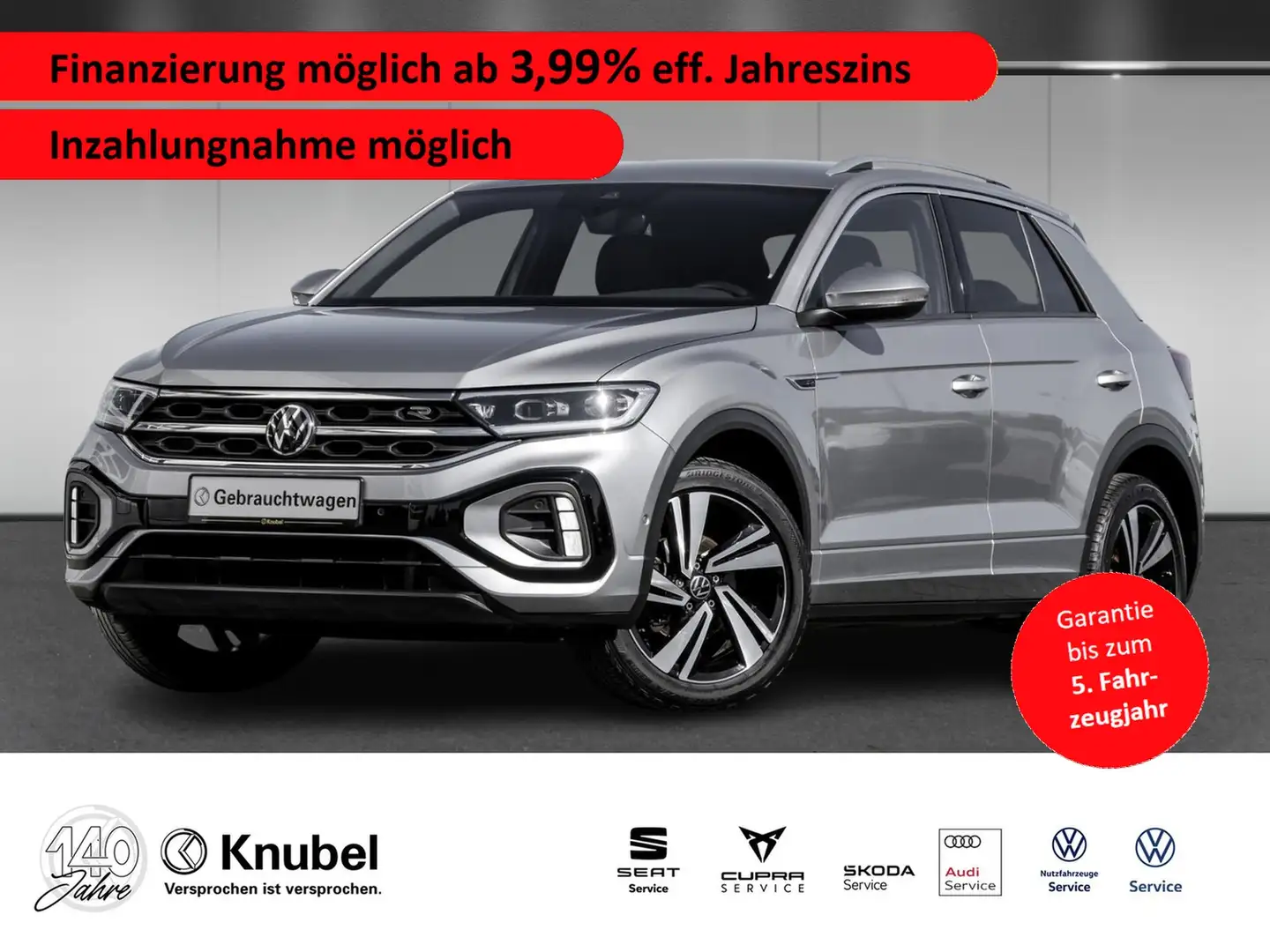 Volkswagen T-Roc R-Line 1.5 TSI DSG/NAVI/ACC/RearVIew Argent - 1