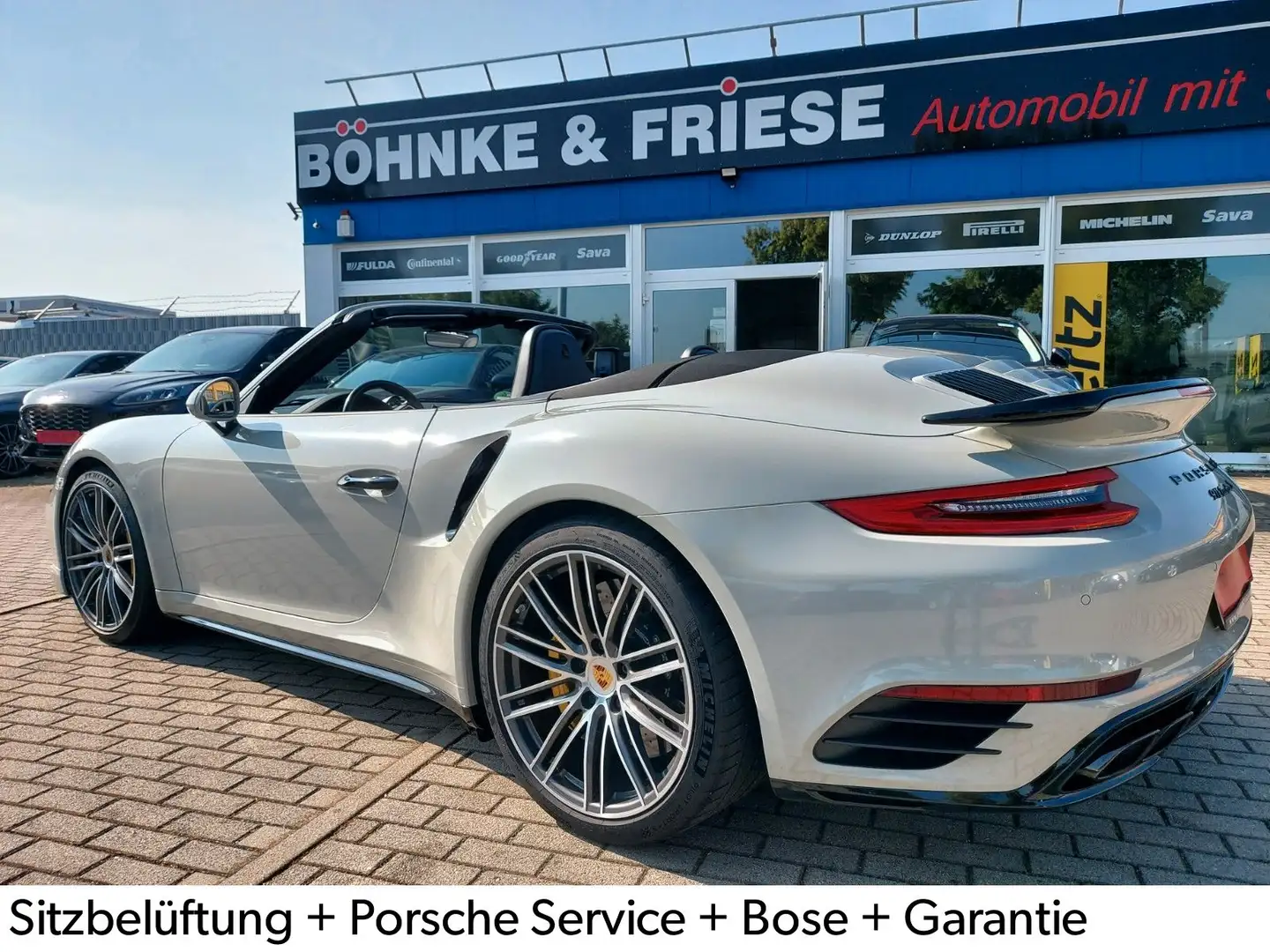 Porsche 991 911 Turbo S Cabriolet ACC Bose Sitzlüft Garantie Argent - 1