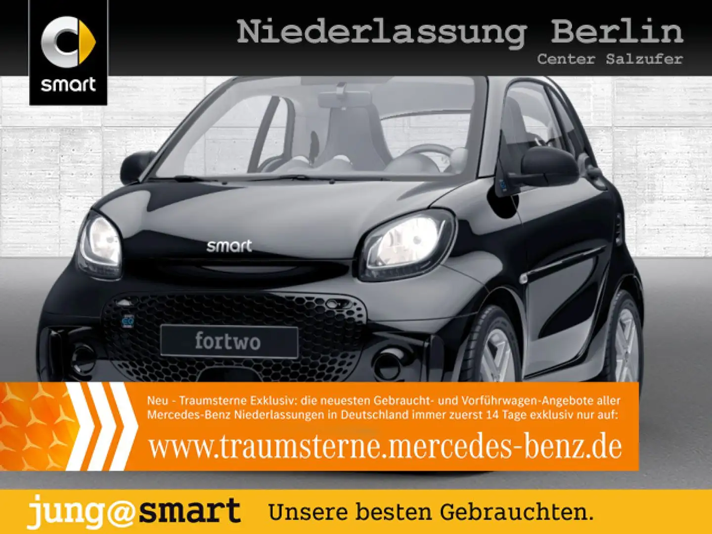 smart forTwo EQ 60kWed passion SHZ PDC Dig Radio Tempom Schwarz - 1