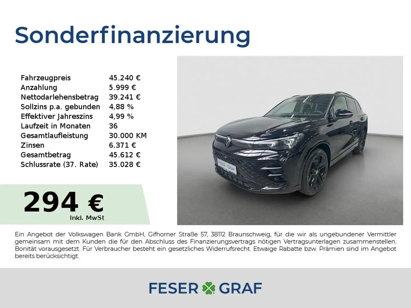 Volkswagen Tiguan R-Line 2.0TDI 4M 142KW DSG Panorama AHK Schwarz - 1