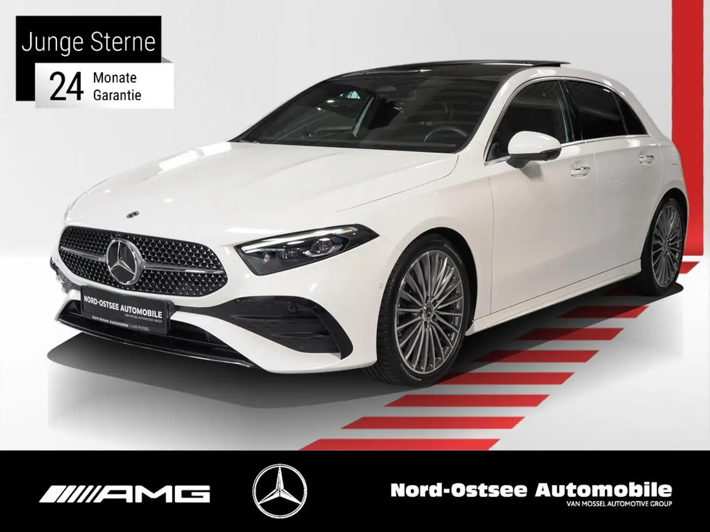 Mercedes-Benz A 250 4M AMG PREM STHZG 19" 360° KEYLESS MULTI Blanc - 1