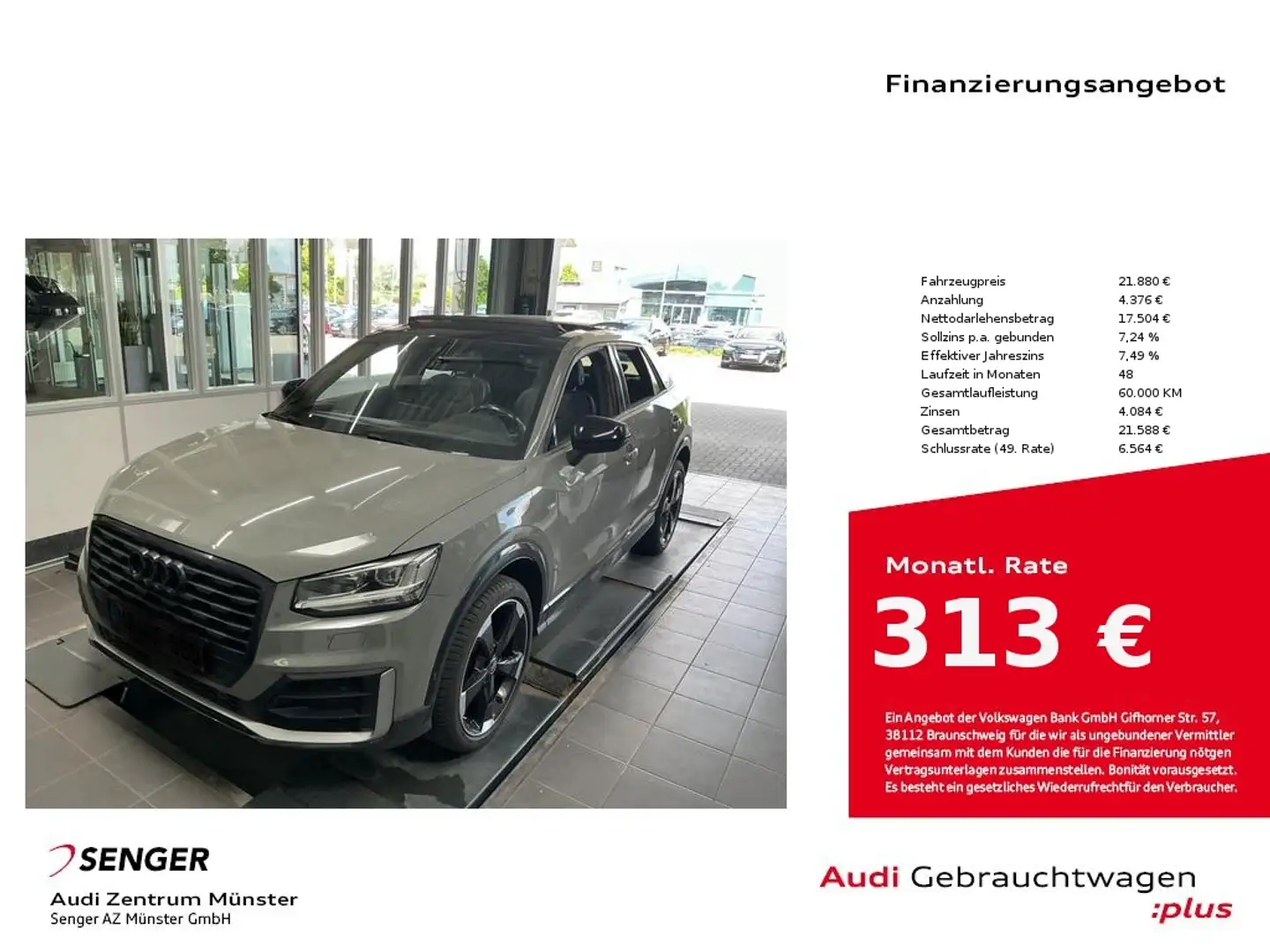 Audi Q2 Design 1.4 TFSI MMI LED Kamera Optikpaket Grau - 1
