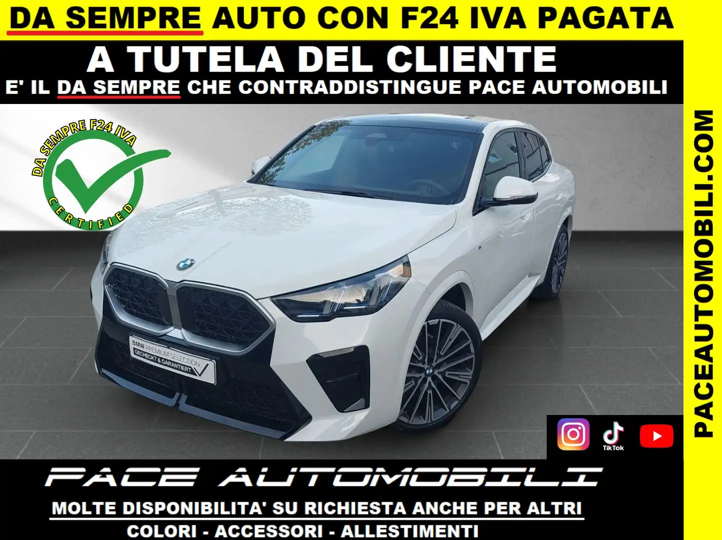 BMW X2 XD 20D M-SPORT M SPORT MSPORT 20" BLACK PANORAMA Bianco - 1