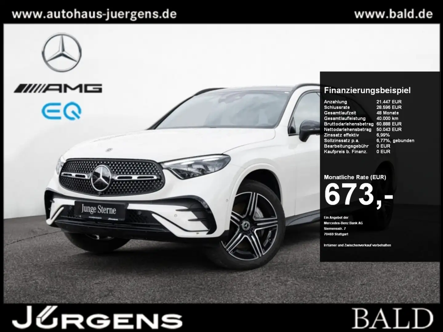 Mercedes-Benz GLC 300 e 4M AMG-Sport/Pano/Burm3D/AHK/Distr/360 White - 1