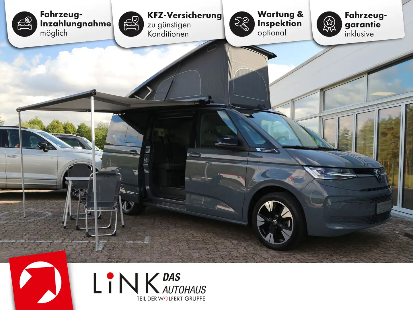 Volkswagen T7 California Ocean 2.0 TDI DSG AHK STHZG MATRIX Gris - 1
