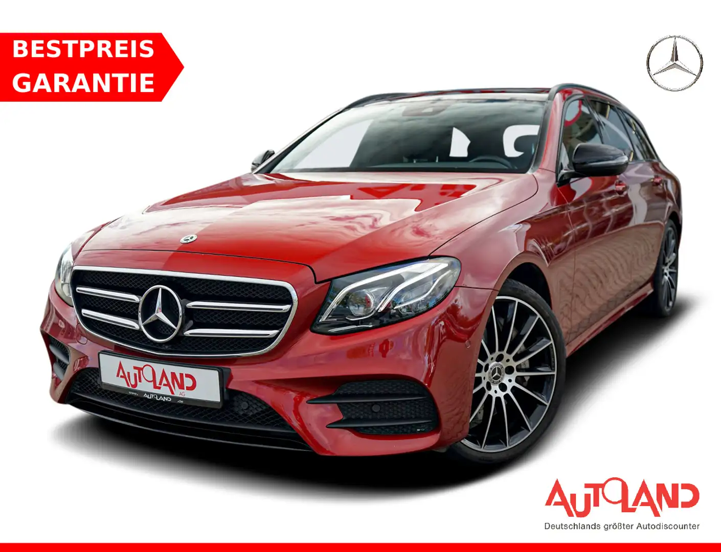 Mercedes-Benz E 400 E400 d4Matic T-Modell AMG Line LED Navi Panorama Rosso - 1