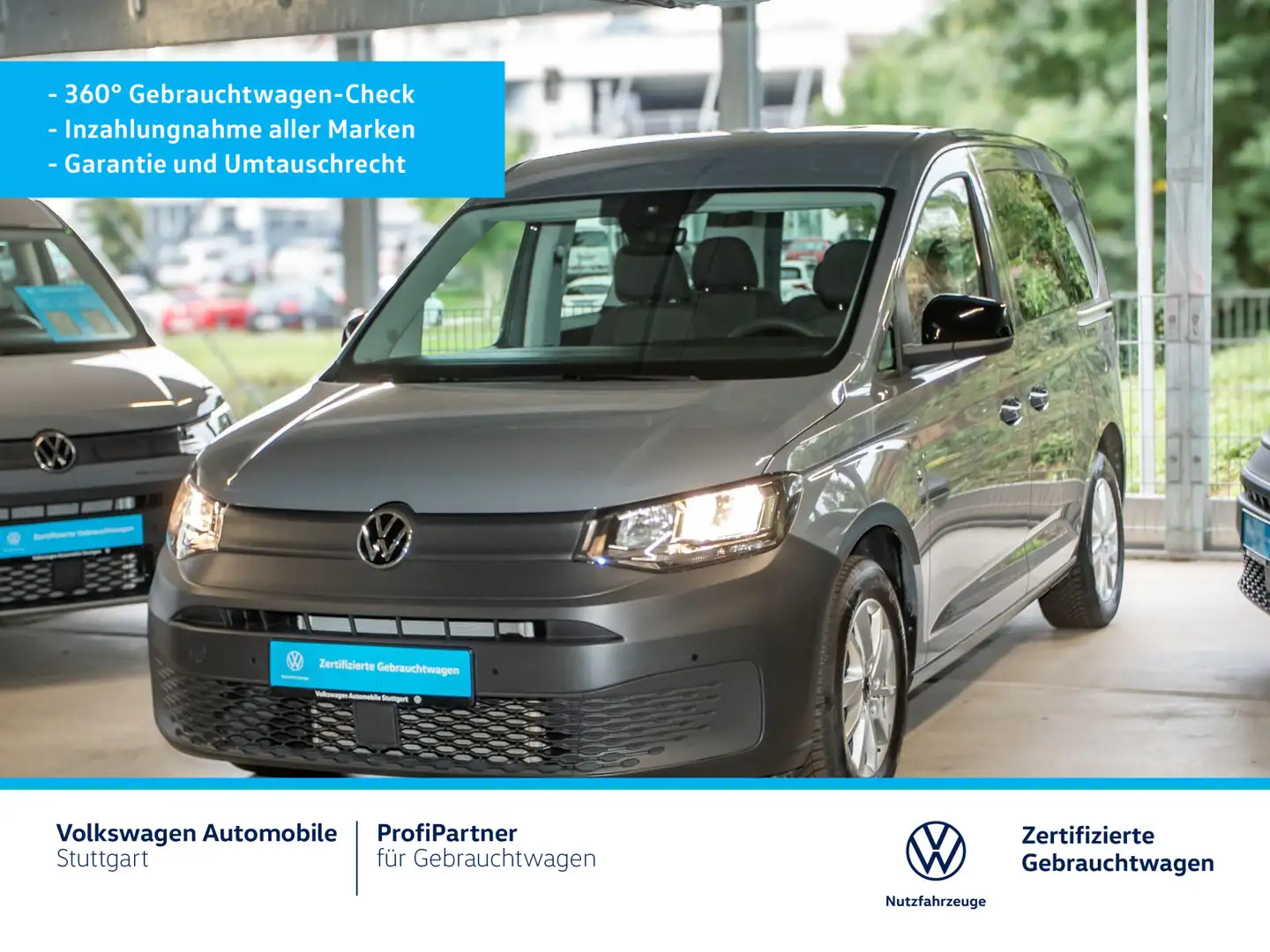 Volkswagen Caddy 2.0 TDI Euro 6e Klima AHK Navi Grijs - 2