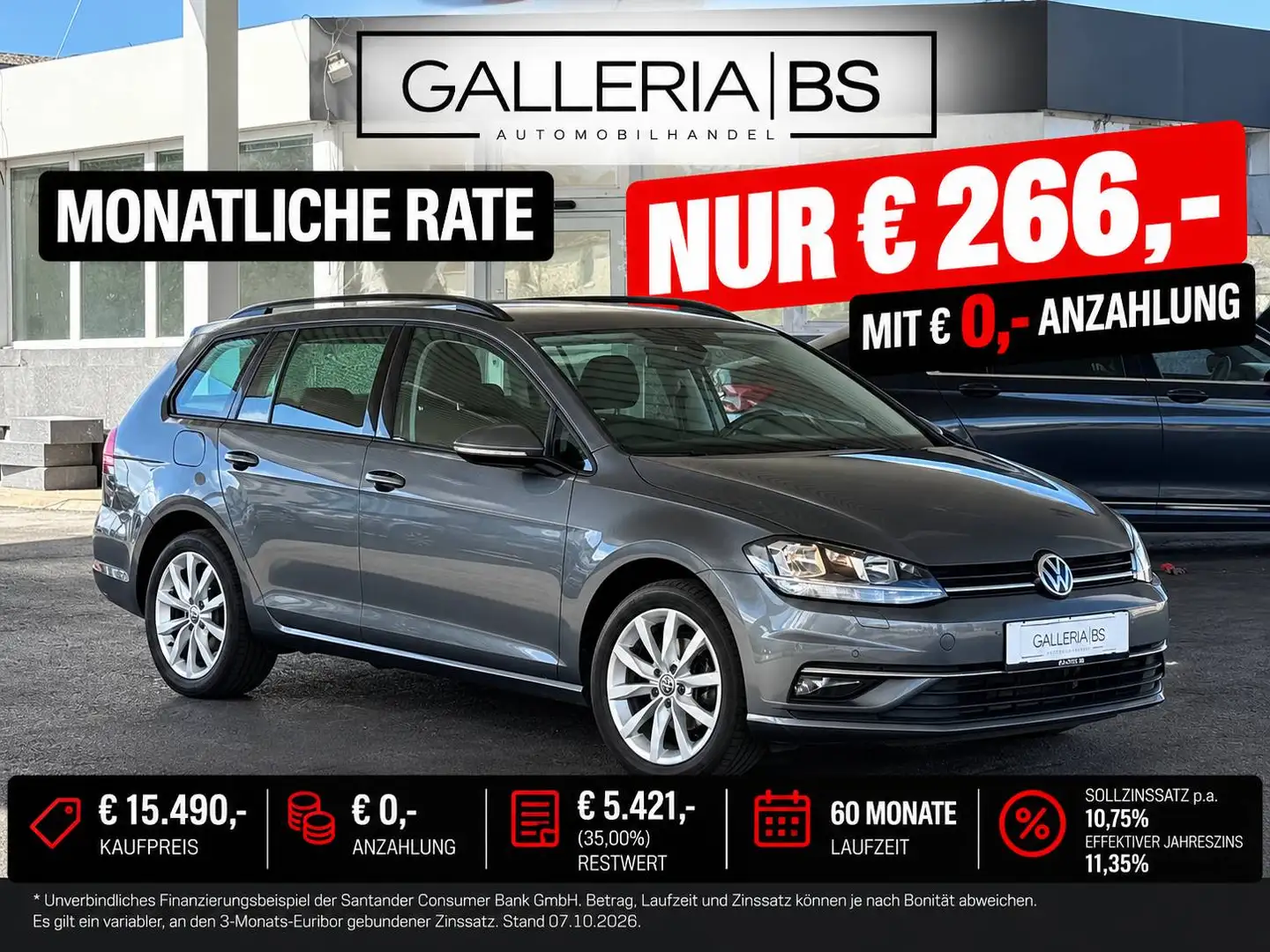 Volkswagen Golf Variant Comfortline *ANHÄNGERKUPPLUNG*8-FACH BEREIFT*ACC*RÜCKFAHRKAMERA*DIGITALES COCKPIT*CARPLAY*SITZHEIZUNG*KLIMAAUTOMATIK* Grau - 1