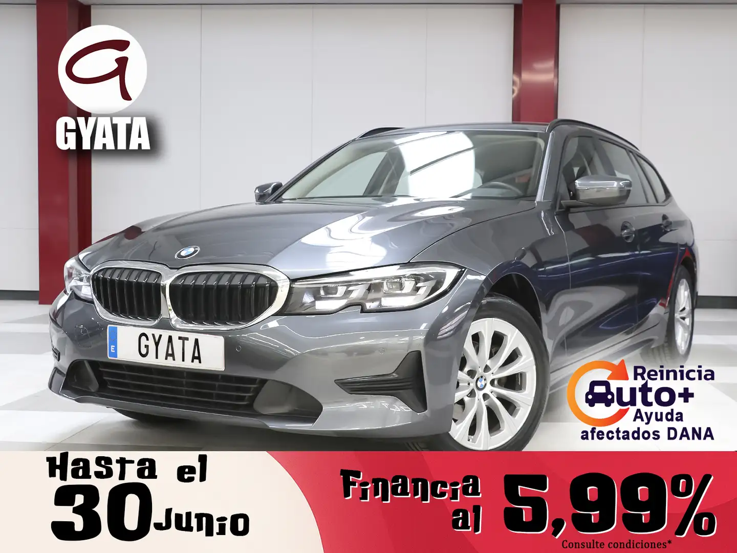 BMW 318 318dA Touring Gris - 1