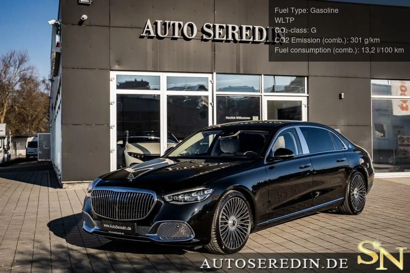 Mercedes-Benz S 680 Maybach BLACK / BEIGE+FULL+Leather Headliner Negru - 1