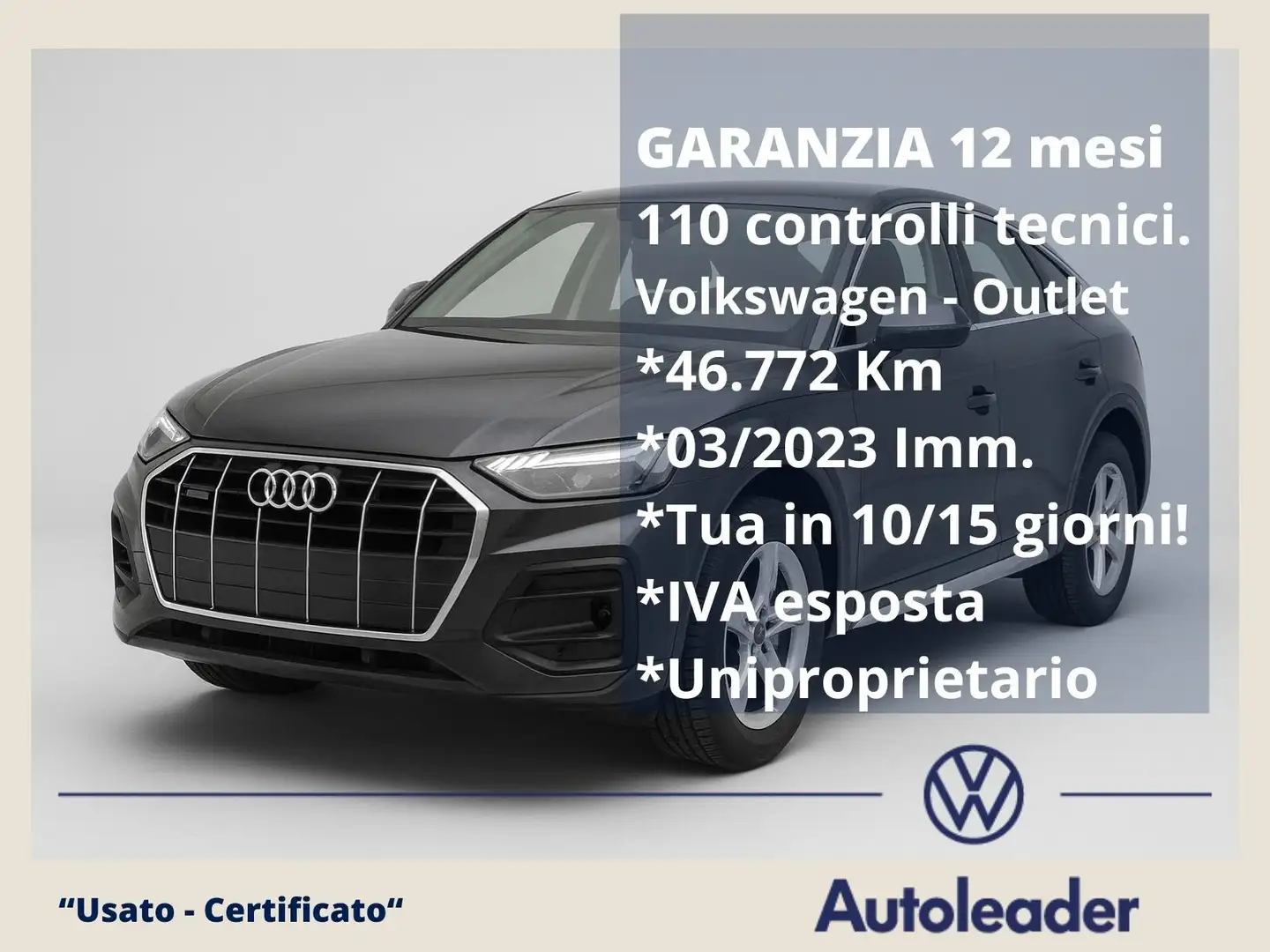 Audi Q5 Q5 SPB 40 TDI quattro S tronic Advanced SOLI 46mil Grigio - 1