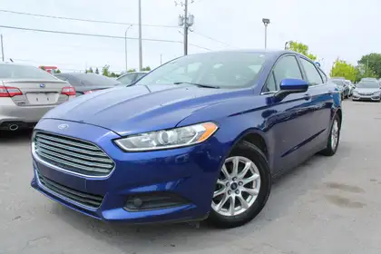 Blue 2015 Ford Fusion S Sedan Front-Wheel Drive Automatic
