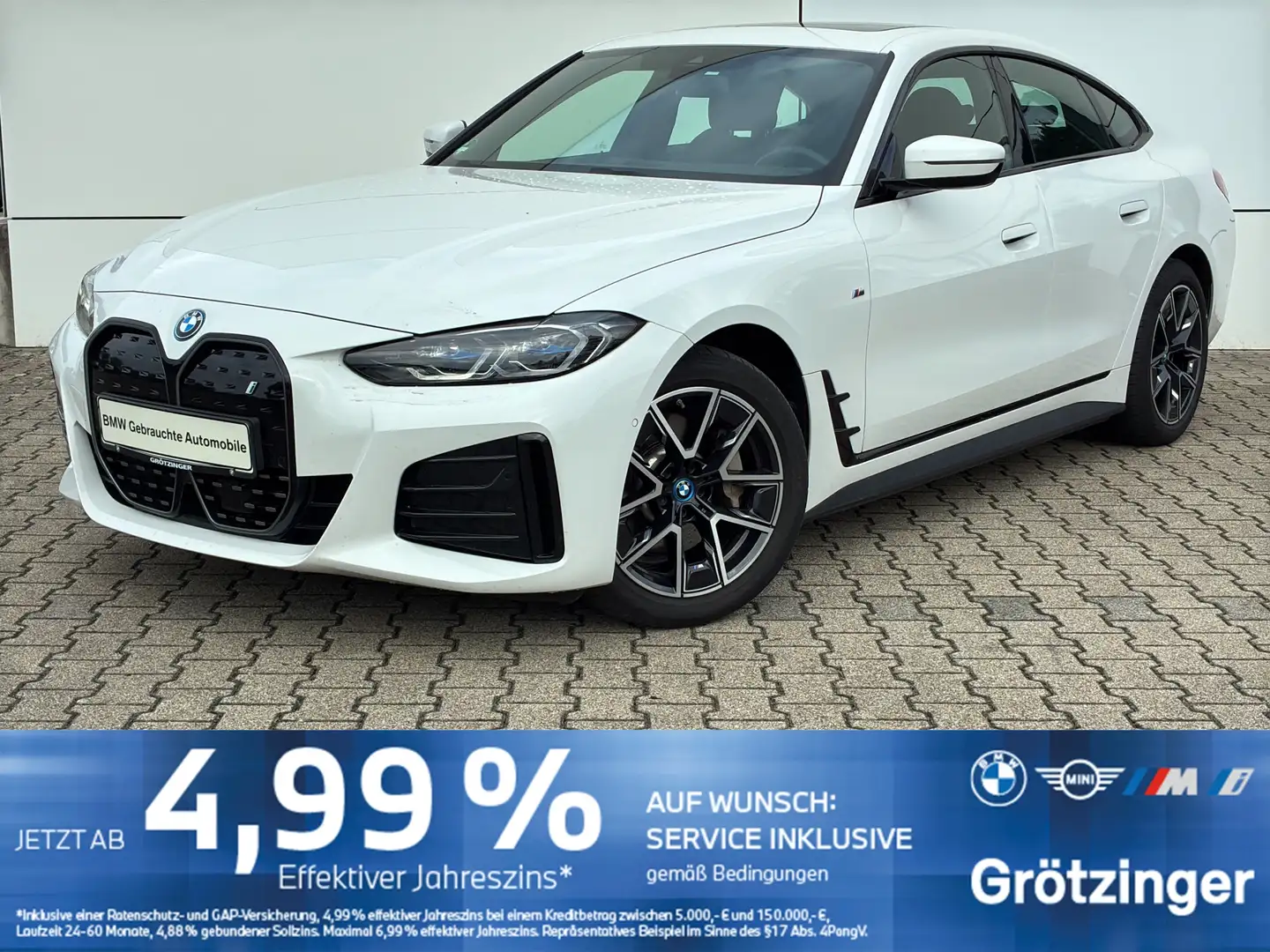 BMW i4 eDrive40 Gran Coupé M Sport Laser+GSD+SHZ Weiß - 1