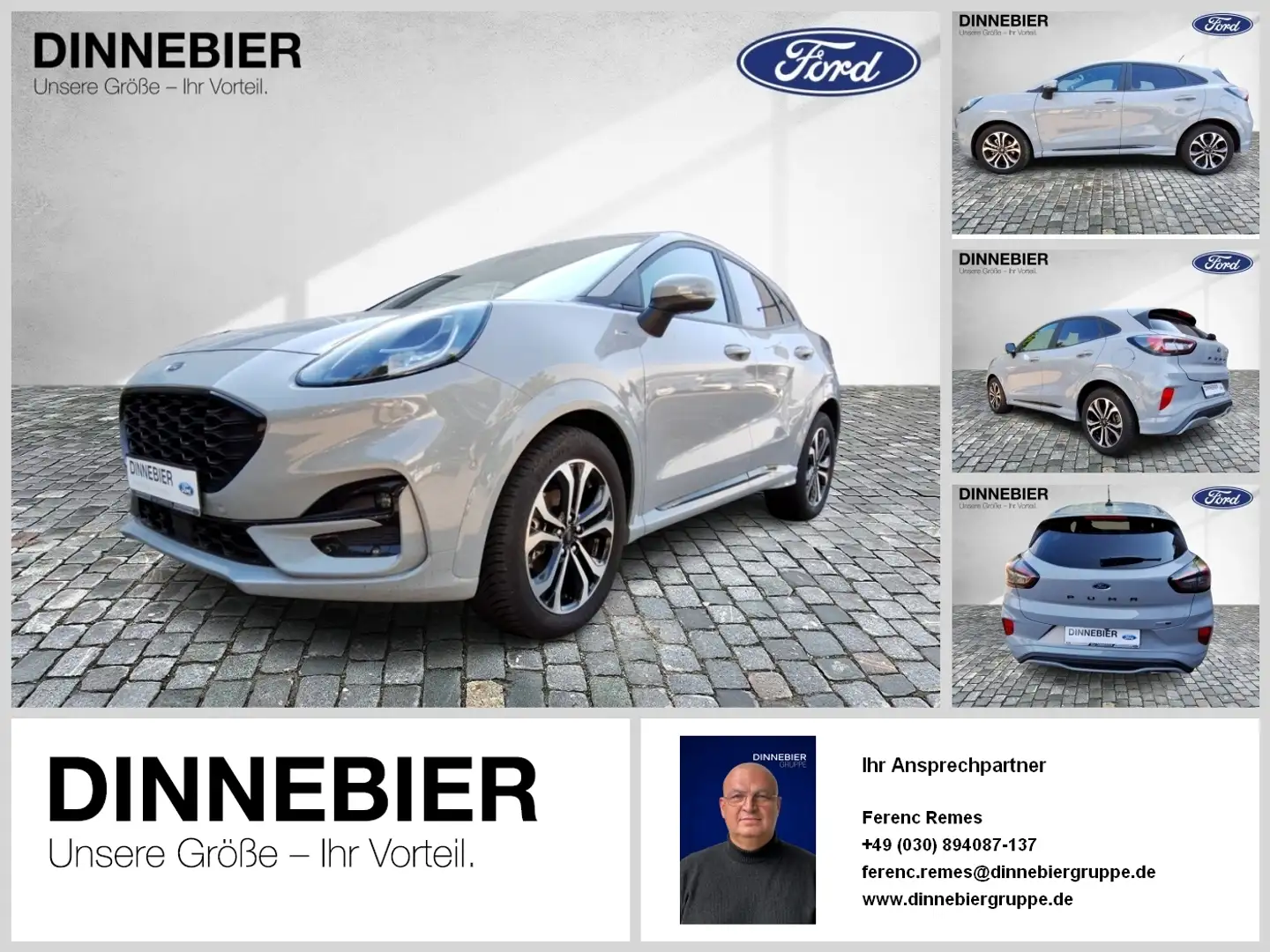 Ford Puma ST-Line LED+Alwetter+Kamera+Winterpaket Grau - 1