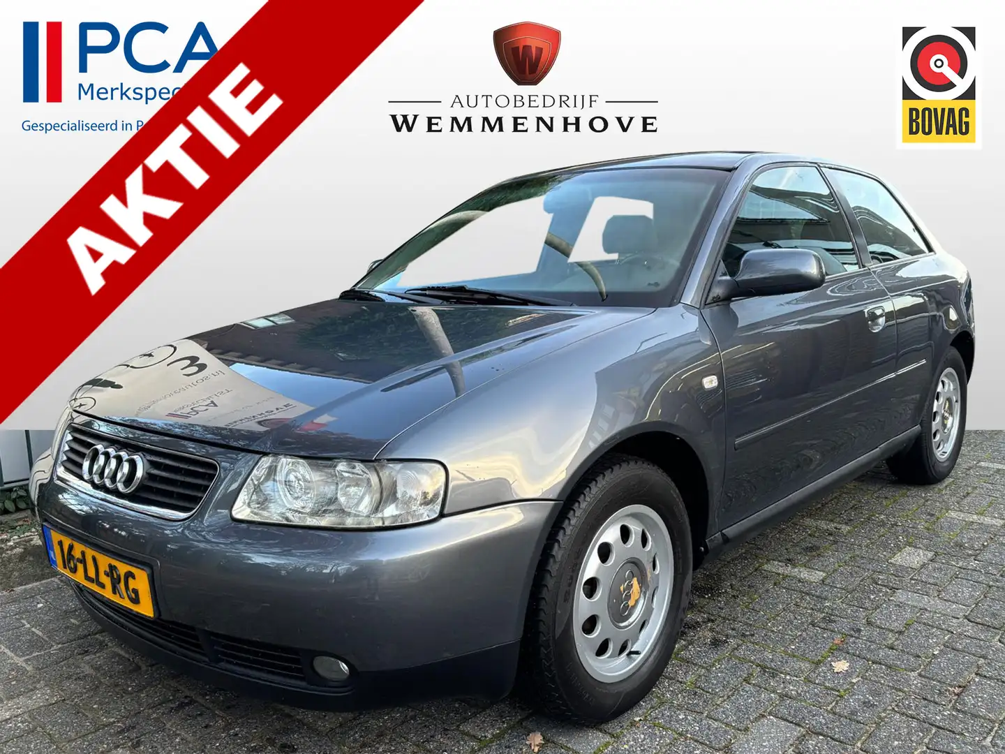 Audi A3 1.6 Attraction Airco/Alu wielen/CV/El.ramen Grijs - 1