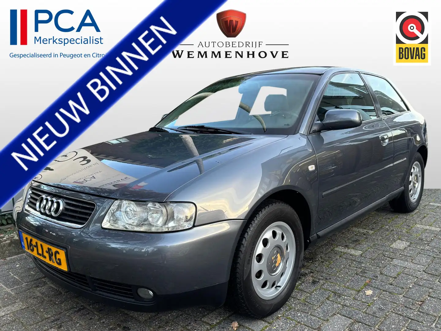 Audi A3 1.6 Attraction Airco/Alu wielen/CV/El.ramen Grijs - 1