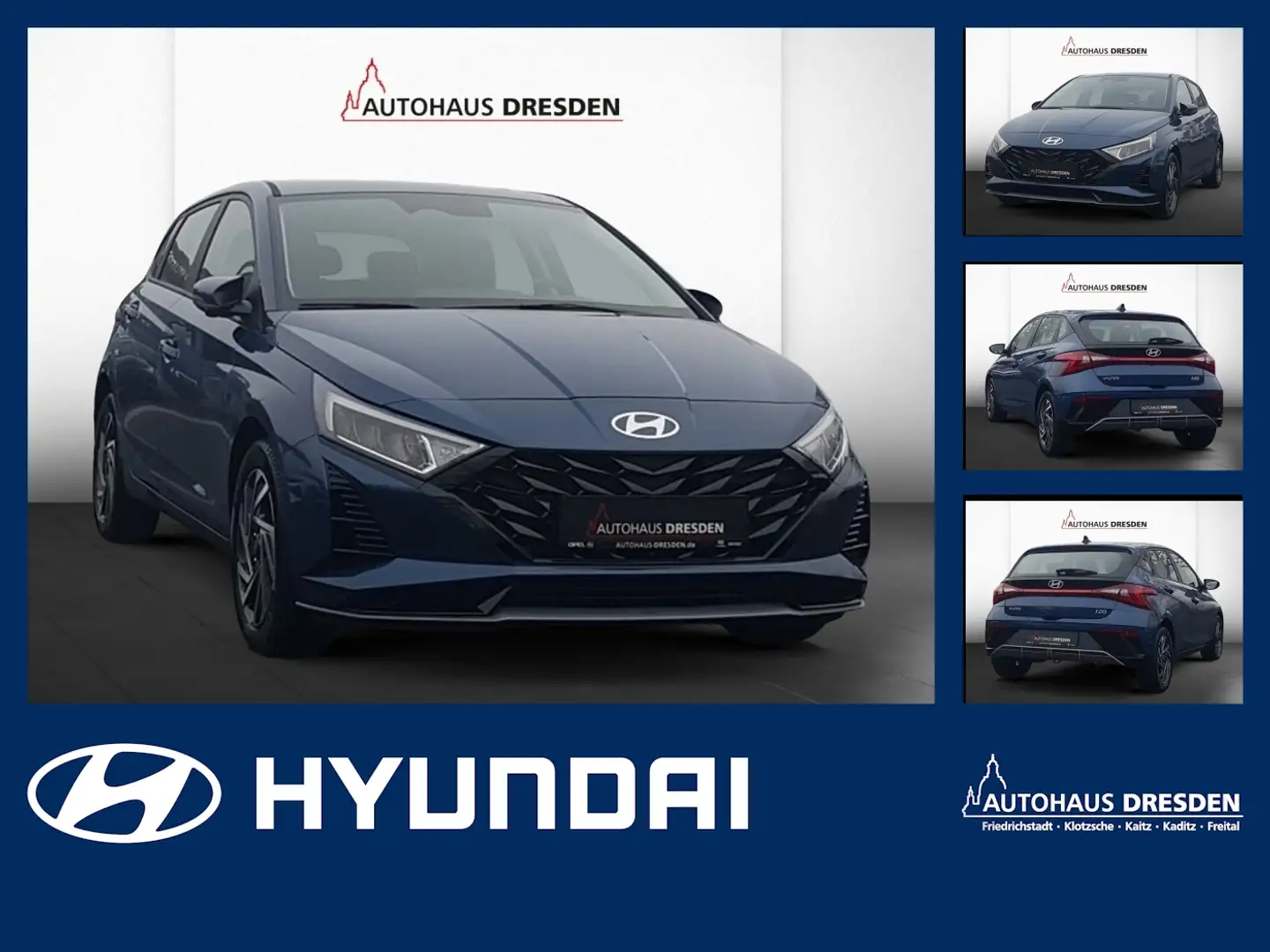 Hyundai i20 1.0 T-GDI Trend *GEWERBE*LED*NAVI*4xSHZ*KAM Blau - 1