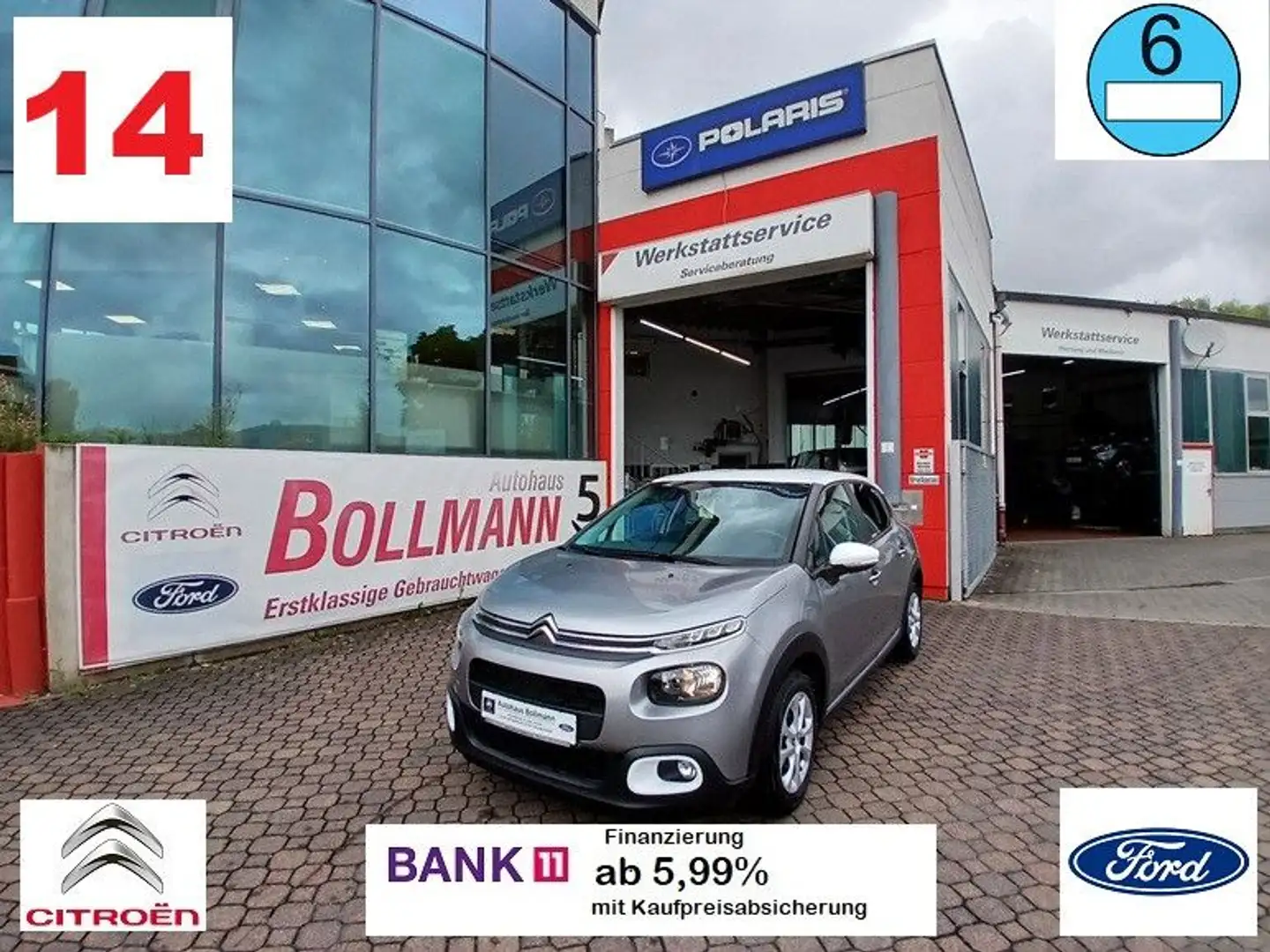 Citroen C3 Feel,2Hd, wenig KM, EPH,Klima,Sitzheizung Silber - 1