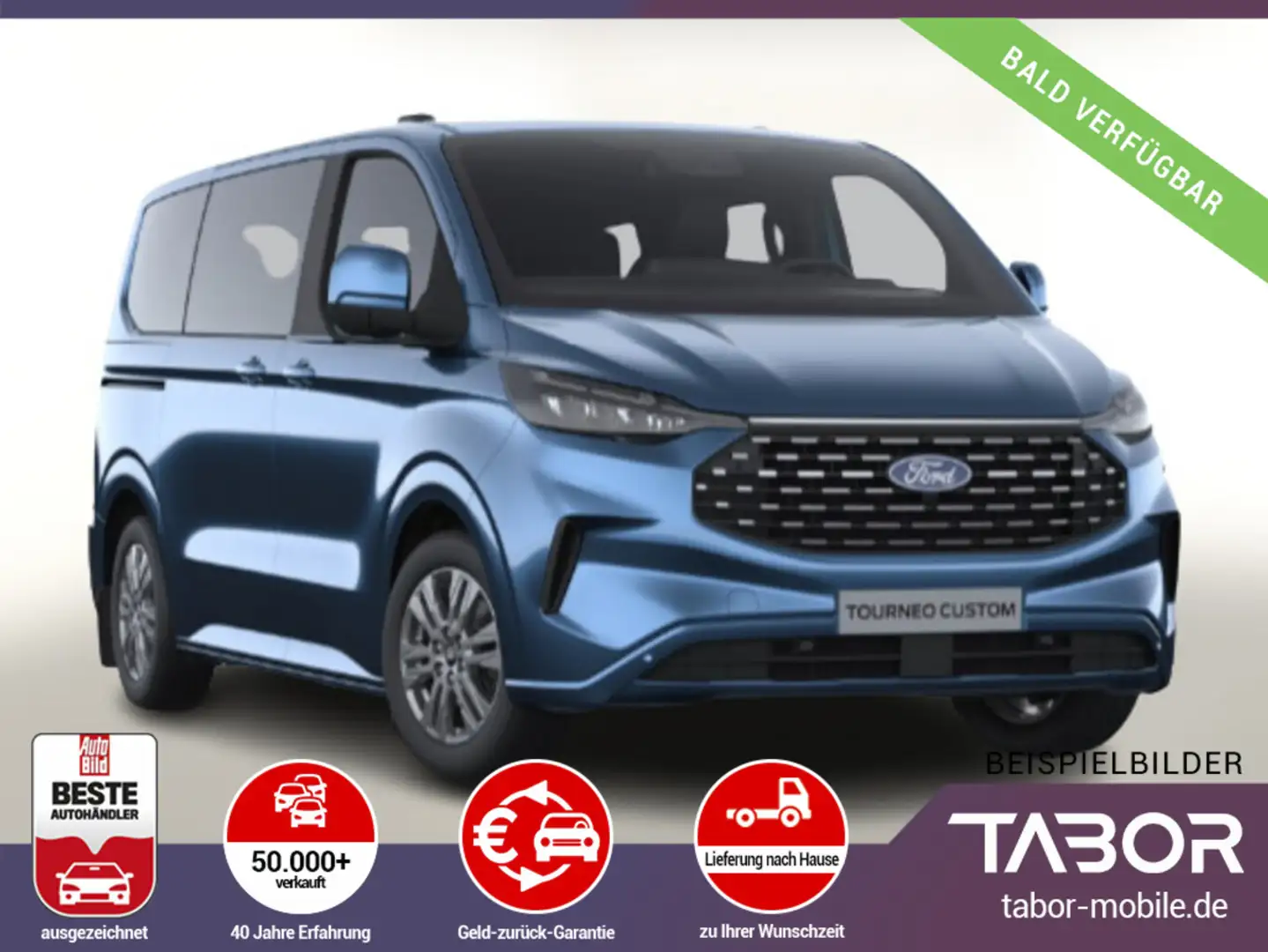 Ford Tourneo Custom 2.0 TDCi 136 Aut Tit 320 L1 SHZ Blau - 1