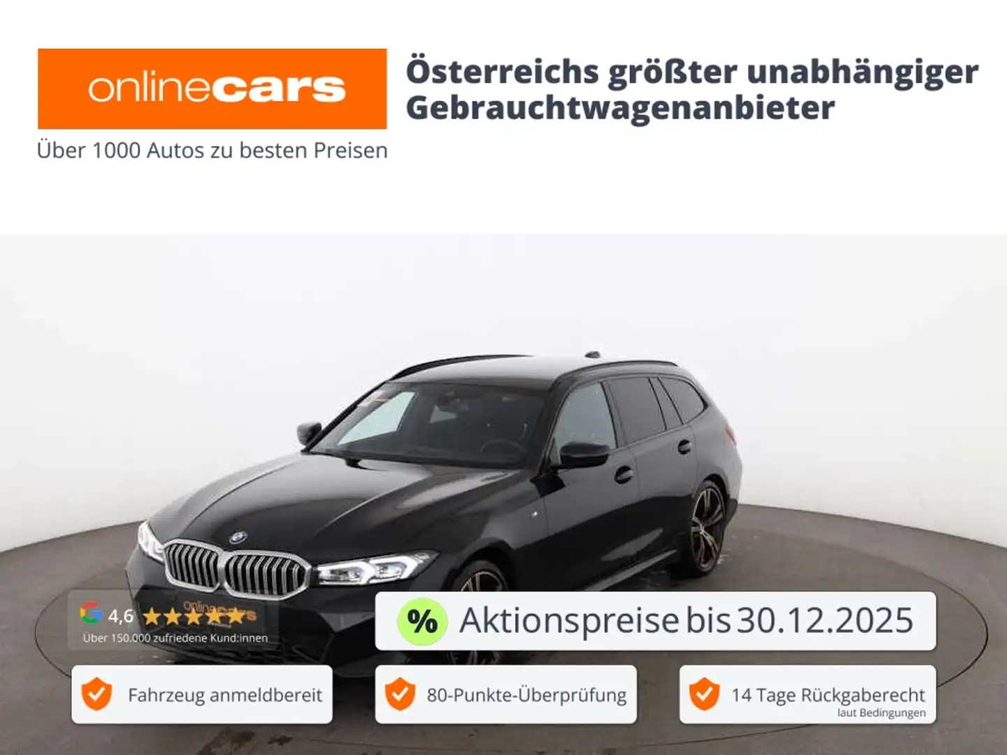 BMW 320 d xDrive Touring M-Sport Aut LED AHK RADAR NAV Noir - 1