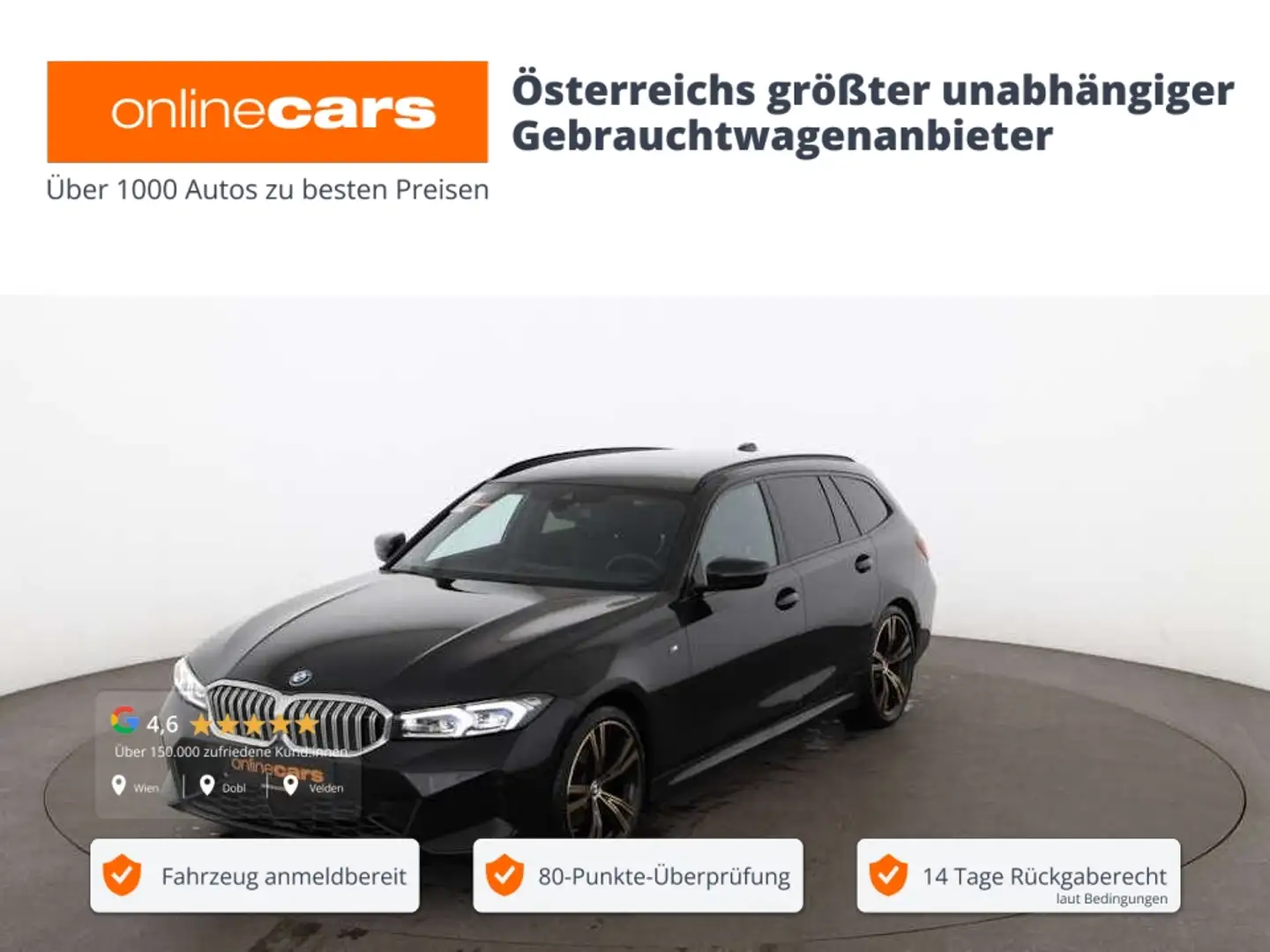 BMW 320 d xDrive Touring M-Sport Aut LED AHK RADAR NAV Schwarz - 1