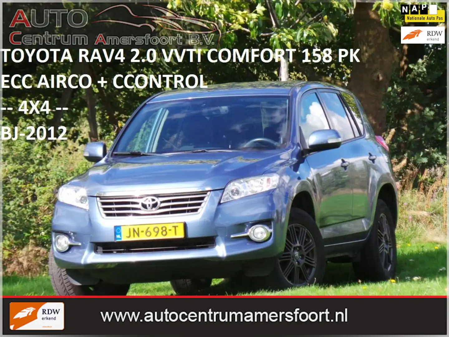 Toyota RAV 4 2.0 VVTi Comfort ( INRUIL MOGELIJK ) Blauw - 1