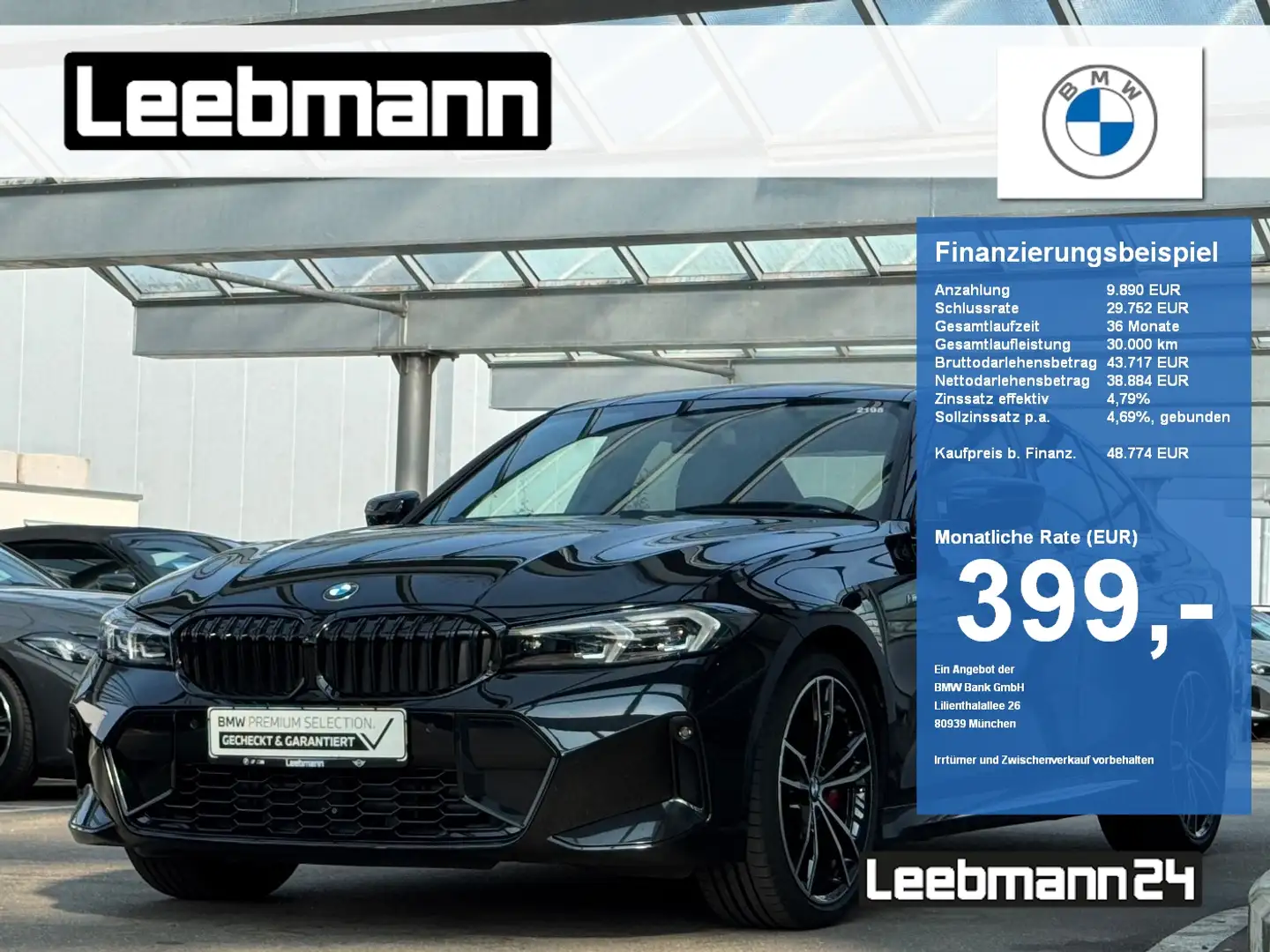 BMW 330 i xDrive Lim M-Sport-Pro GARANTIE bis 03/2029 Negro - 1